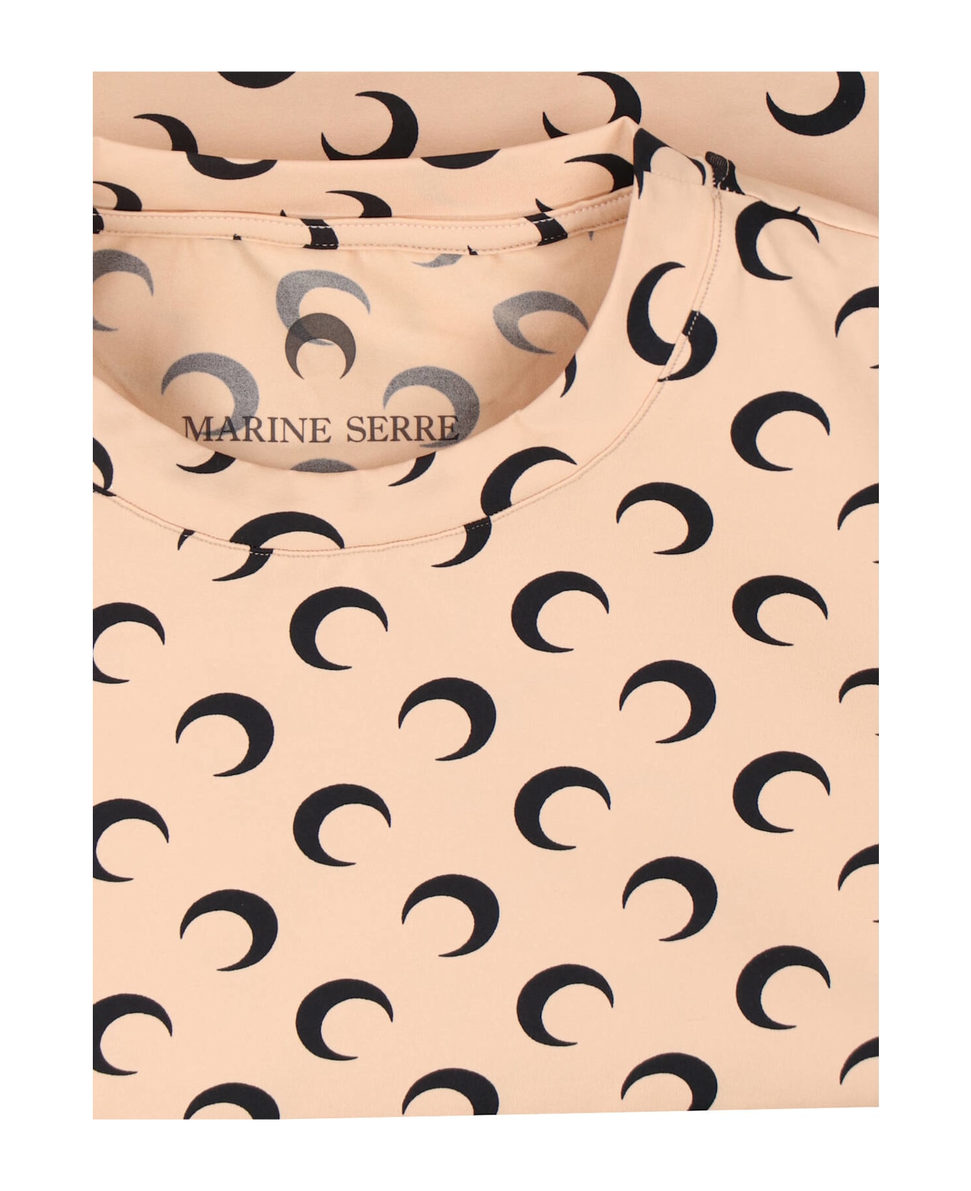 Marine Serre 'moon' T-shirt - Beige