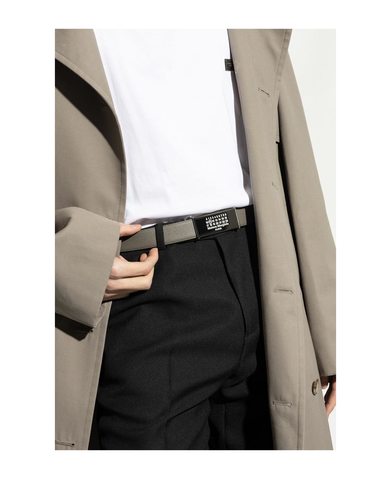 Maison Margiela Leather Belt - Black/Graphite