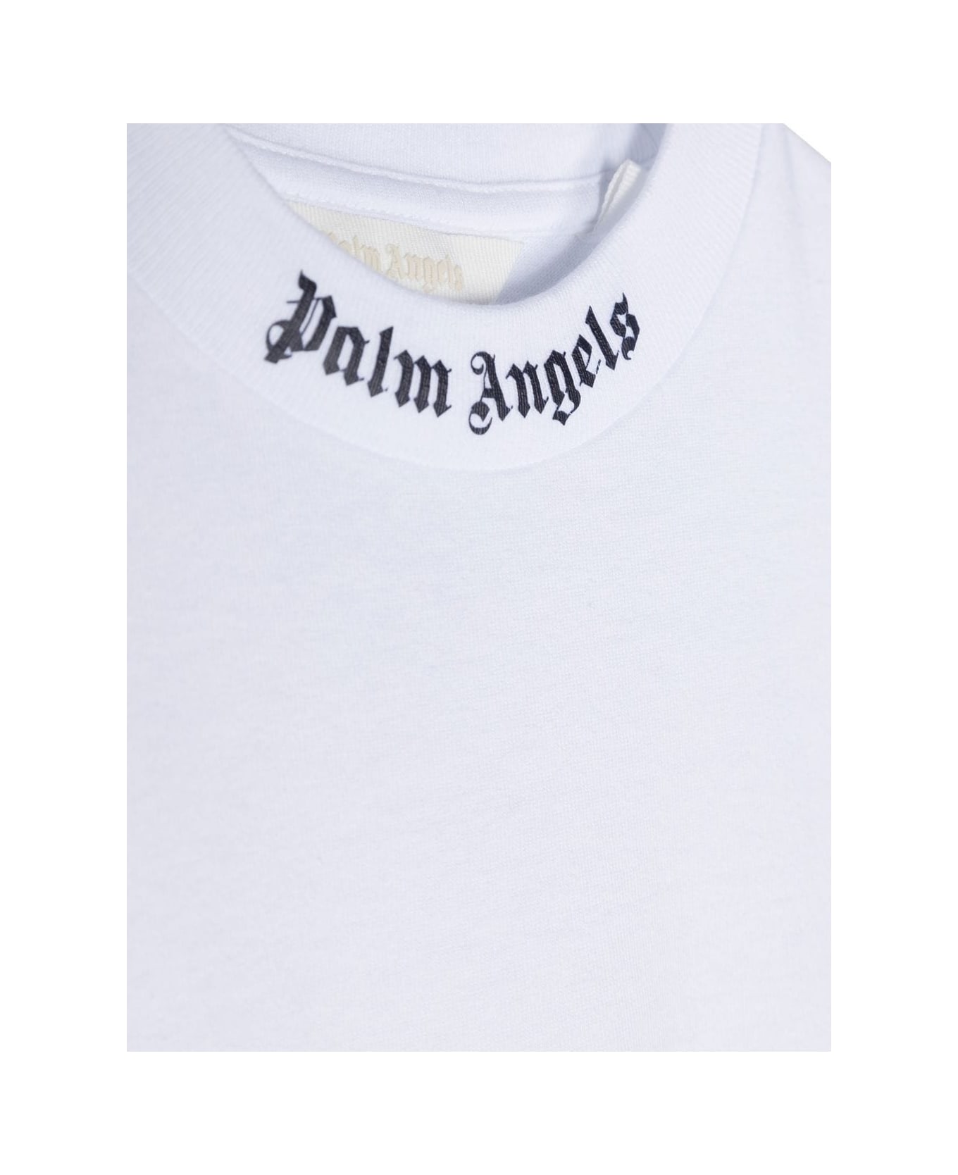 Palm Angels White T-shirt With Classic Logo - White Tシャツ＆ポロシャツ