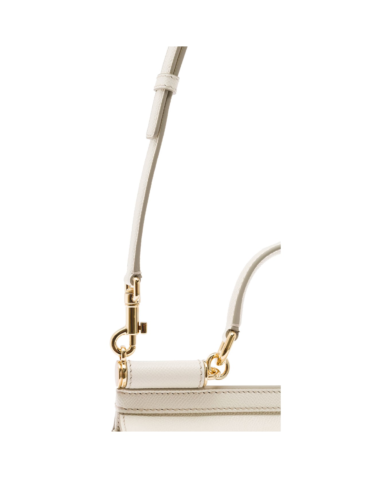 Dolce & Gabbana White Sicily Medium White Handbag In Grained Leather Dolce & Gabbana Woman - White