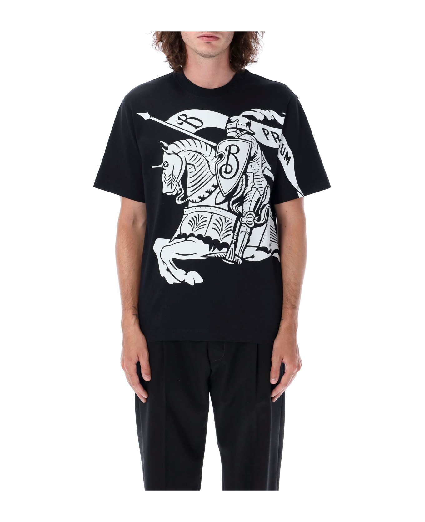 Burberry London Knight Print T-shirt - BLACK
