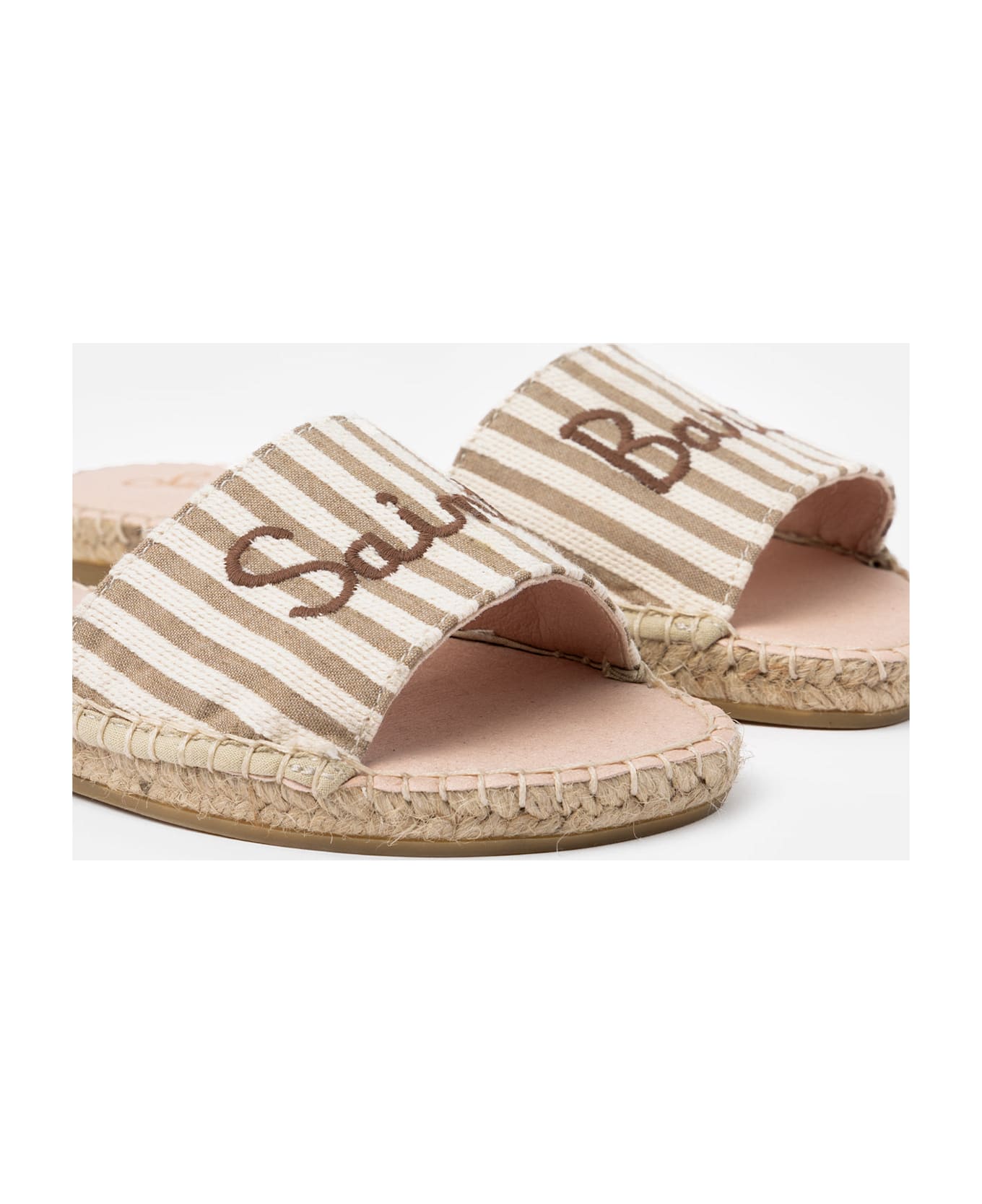 MC2 Saint Barth Woman Espadrillas Mules Luz With Saint Barth Embroidery - BROWN