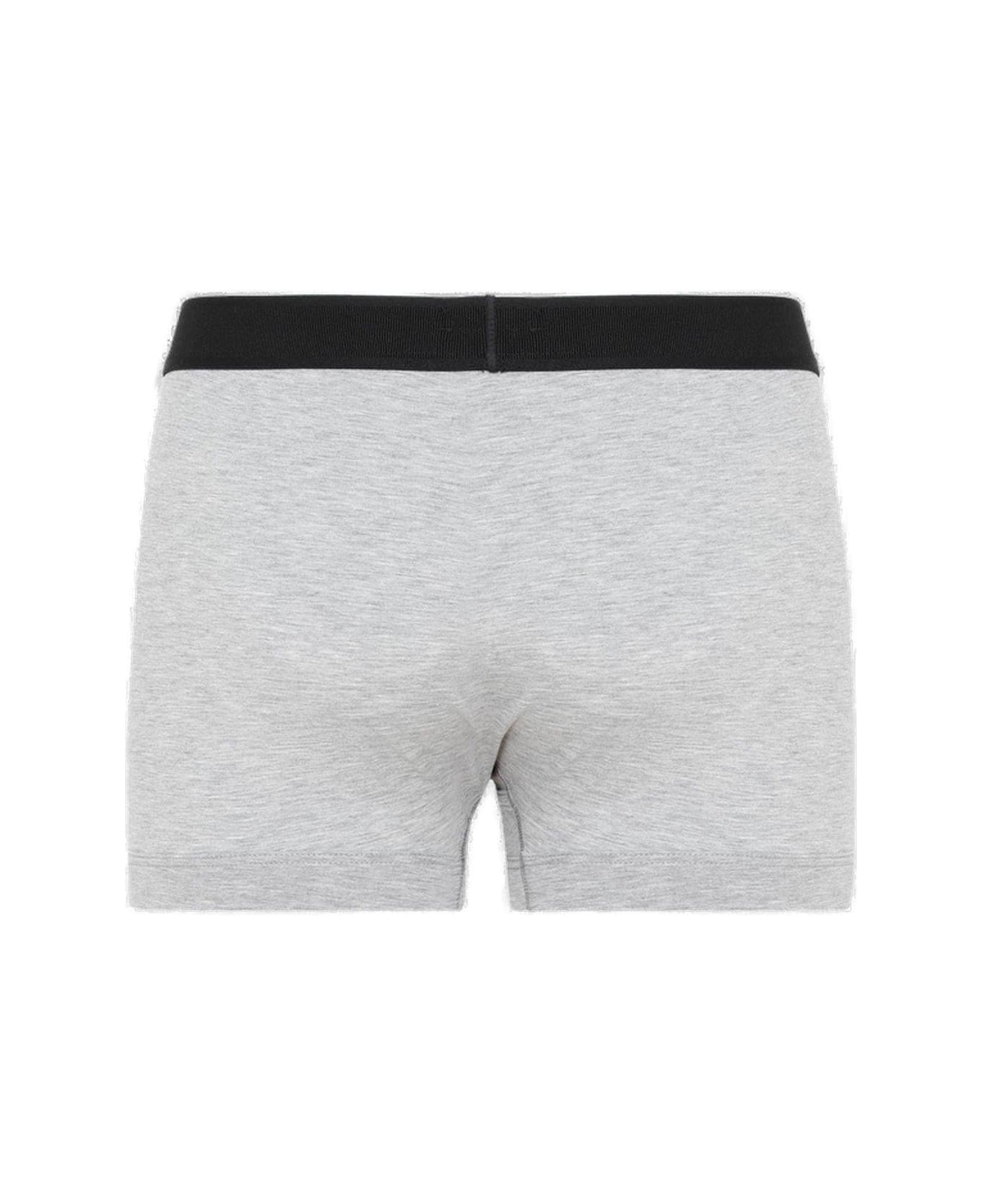 Tom Ford Pack Of Two Logo Waistband Stretched Briefs - GREY