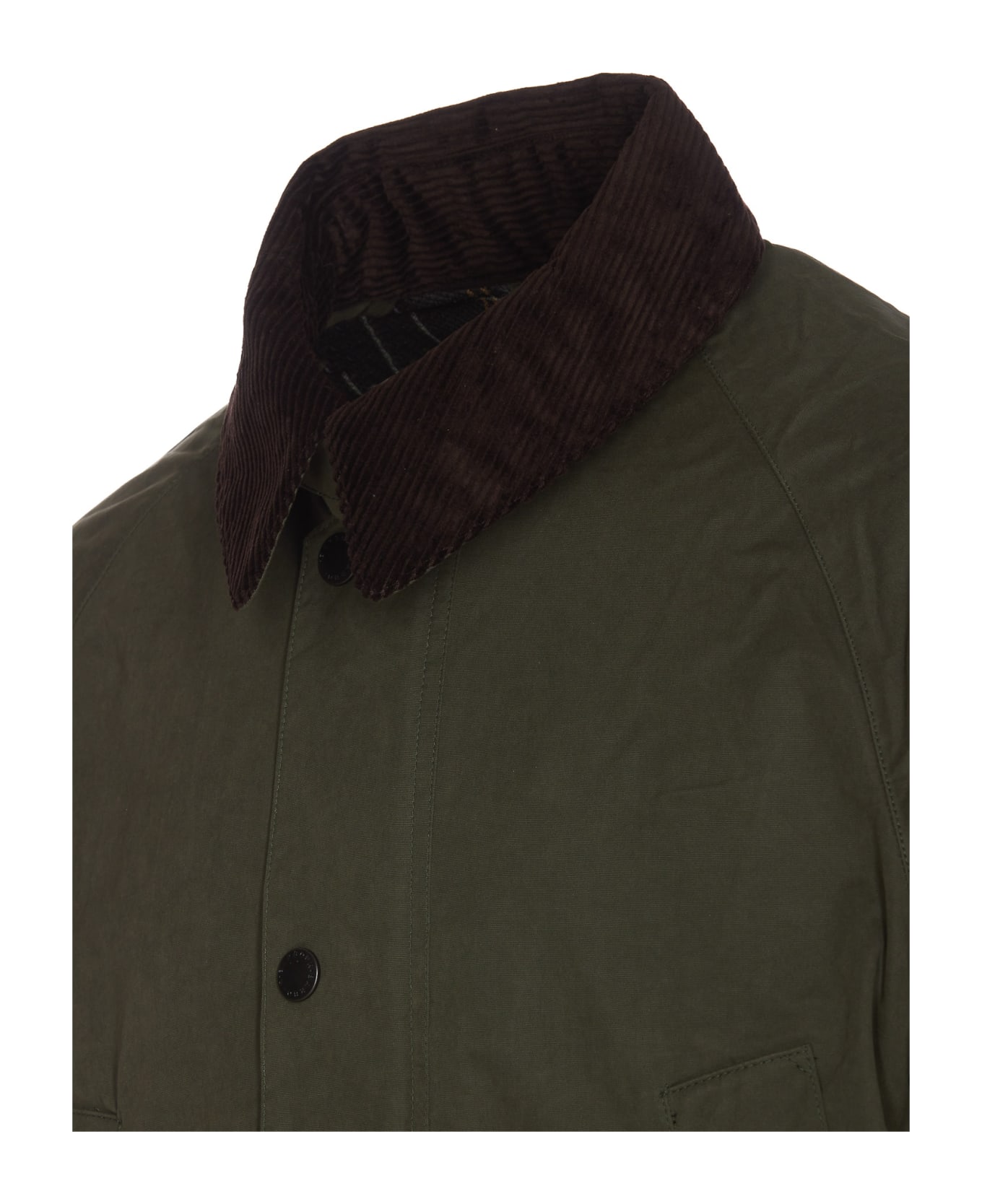 Barbour Oversize Peached Bedale Casual Jacket - Green