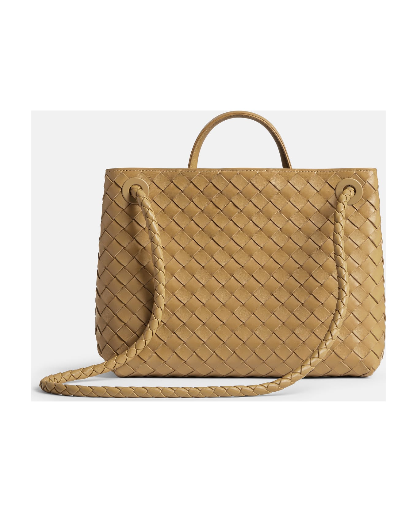 Bottega Veneta Medium Andiamo Leather Tote Bag - Beige