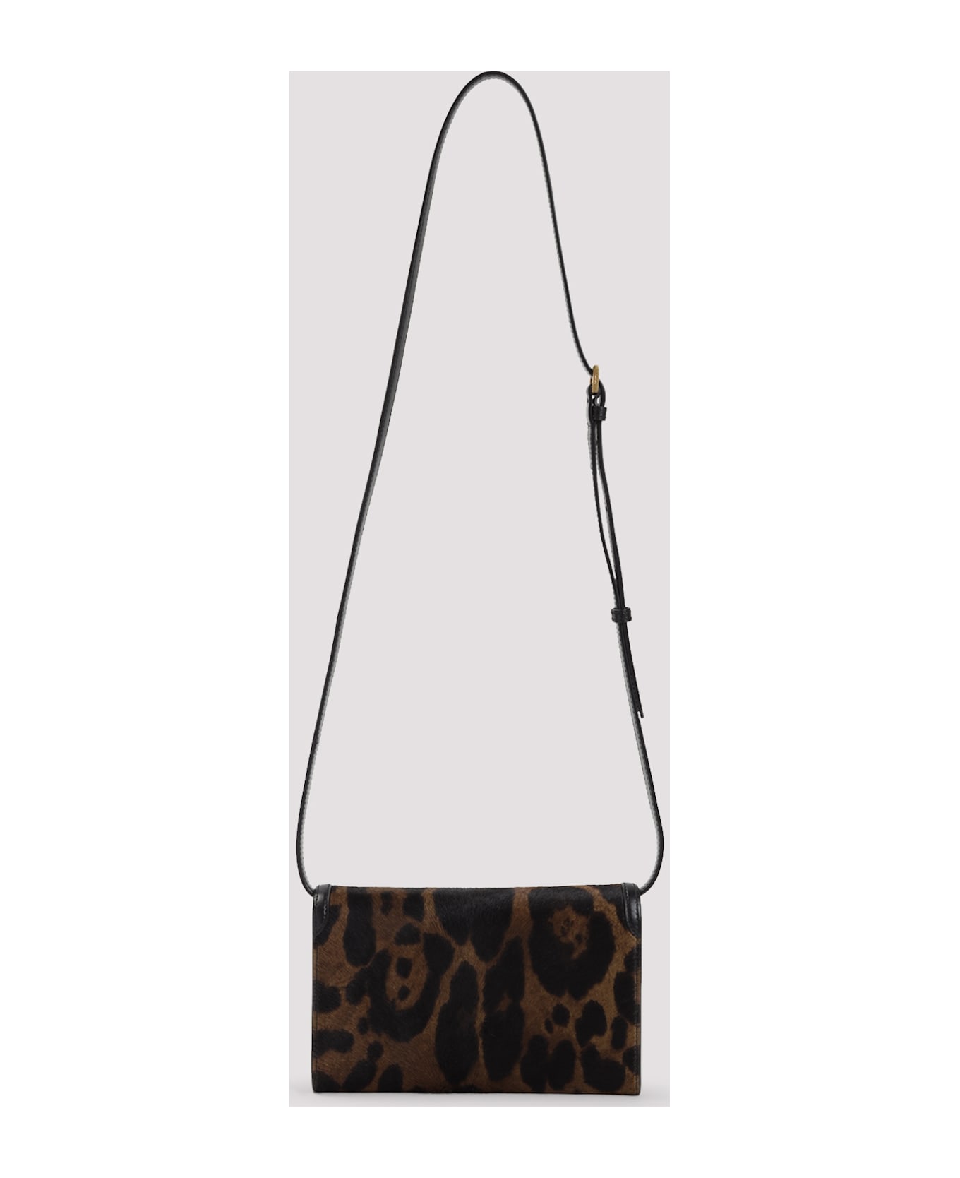 Tom Ford Leopard Wallet On Strap - Brown Olive Black