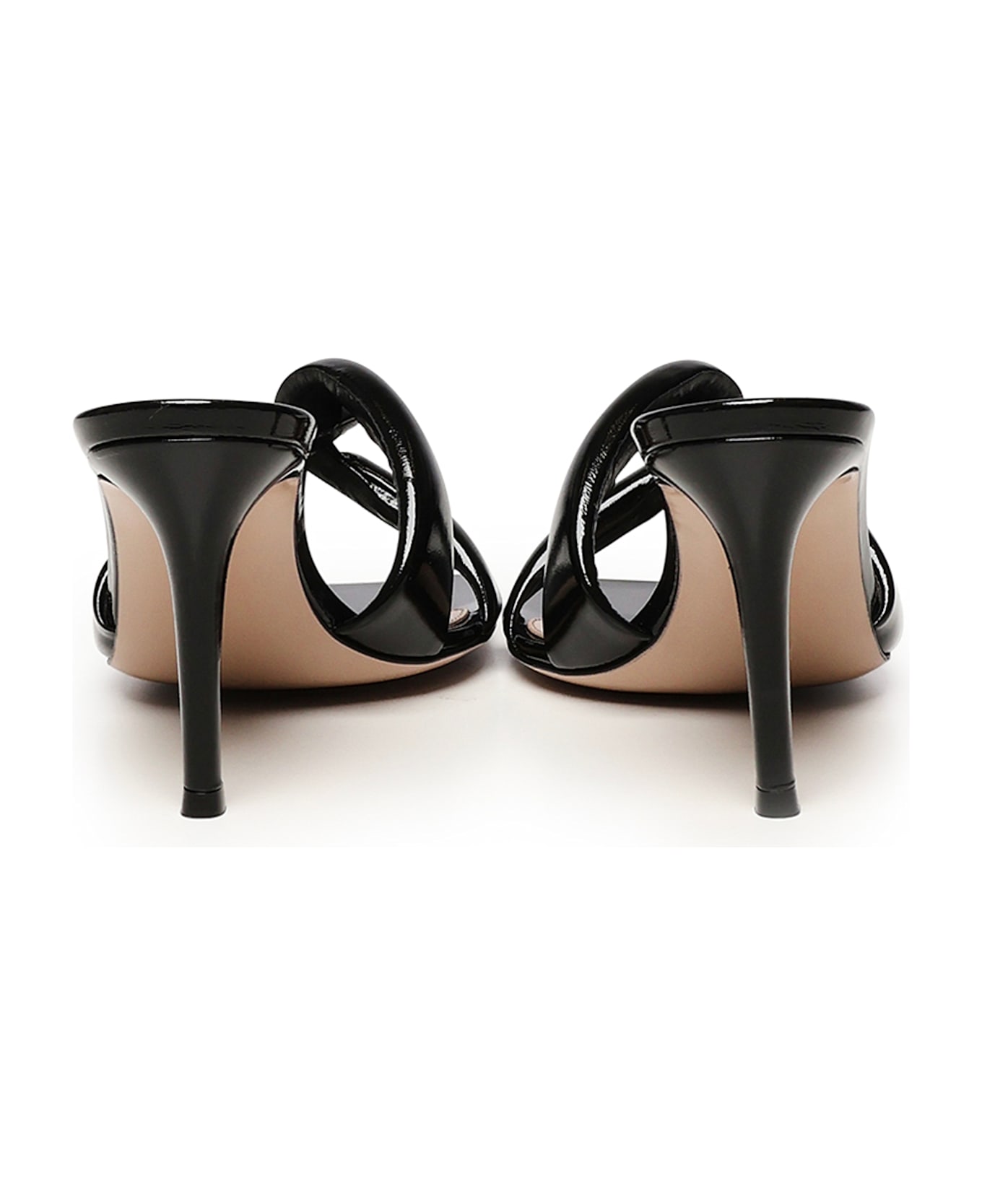 Gianvito Rossi Amour Leather Sandals - Black