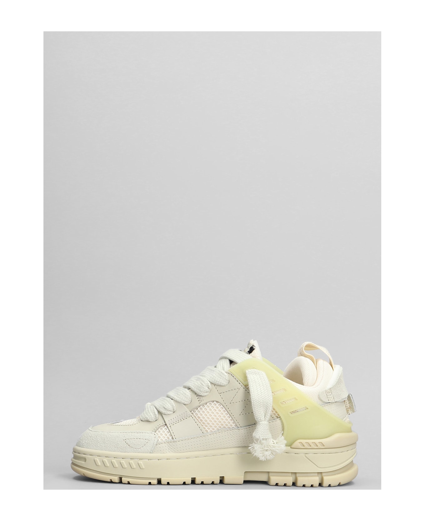 Axel Arigato Area Patchwork Sneakers In Beige Suede And Leather - NEUTRALS