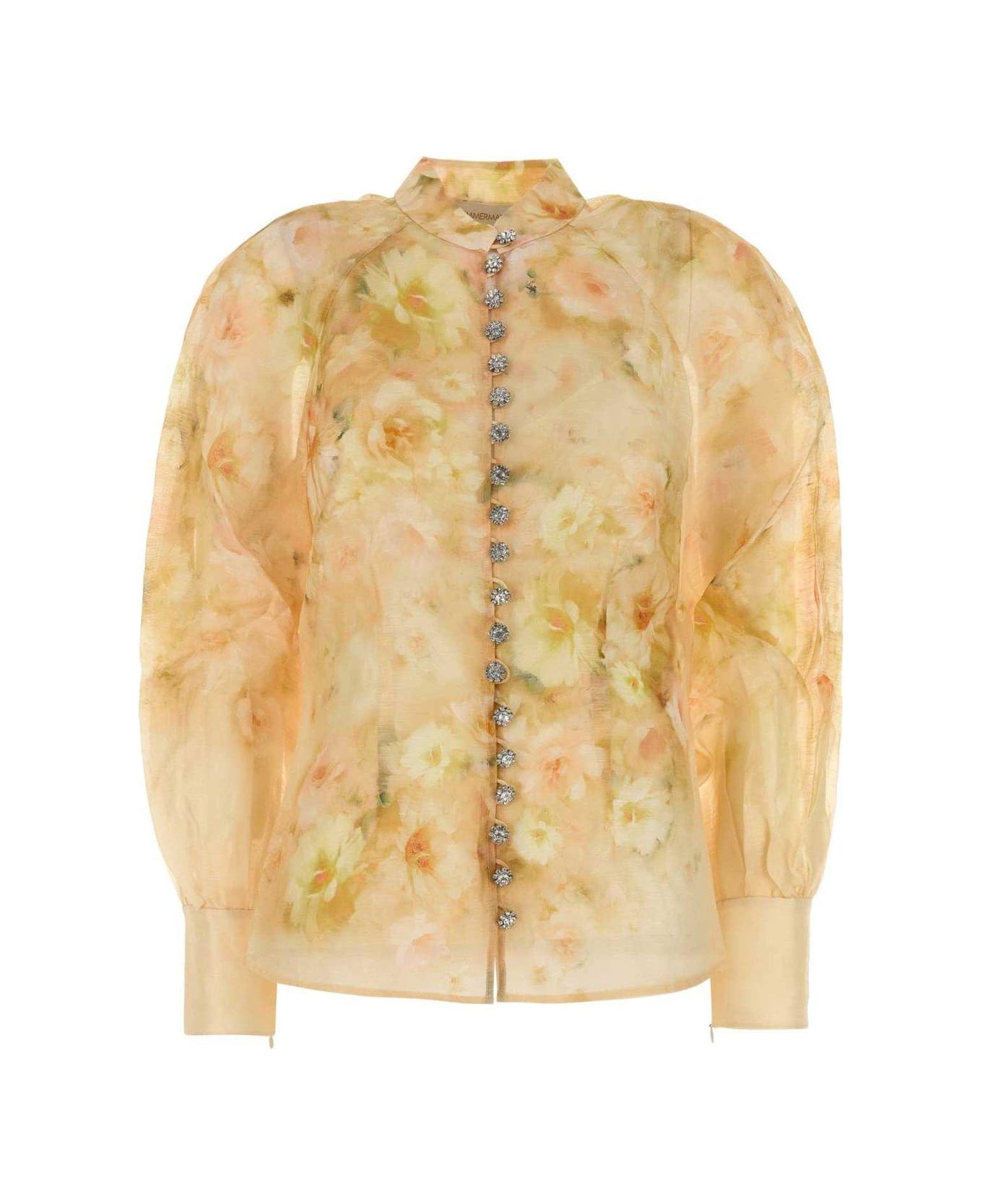 Zimmermann Crush Buttoned Blouse - YELLOWFLORAL