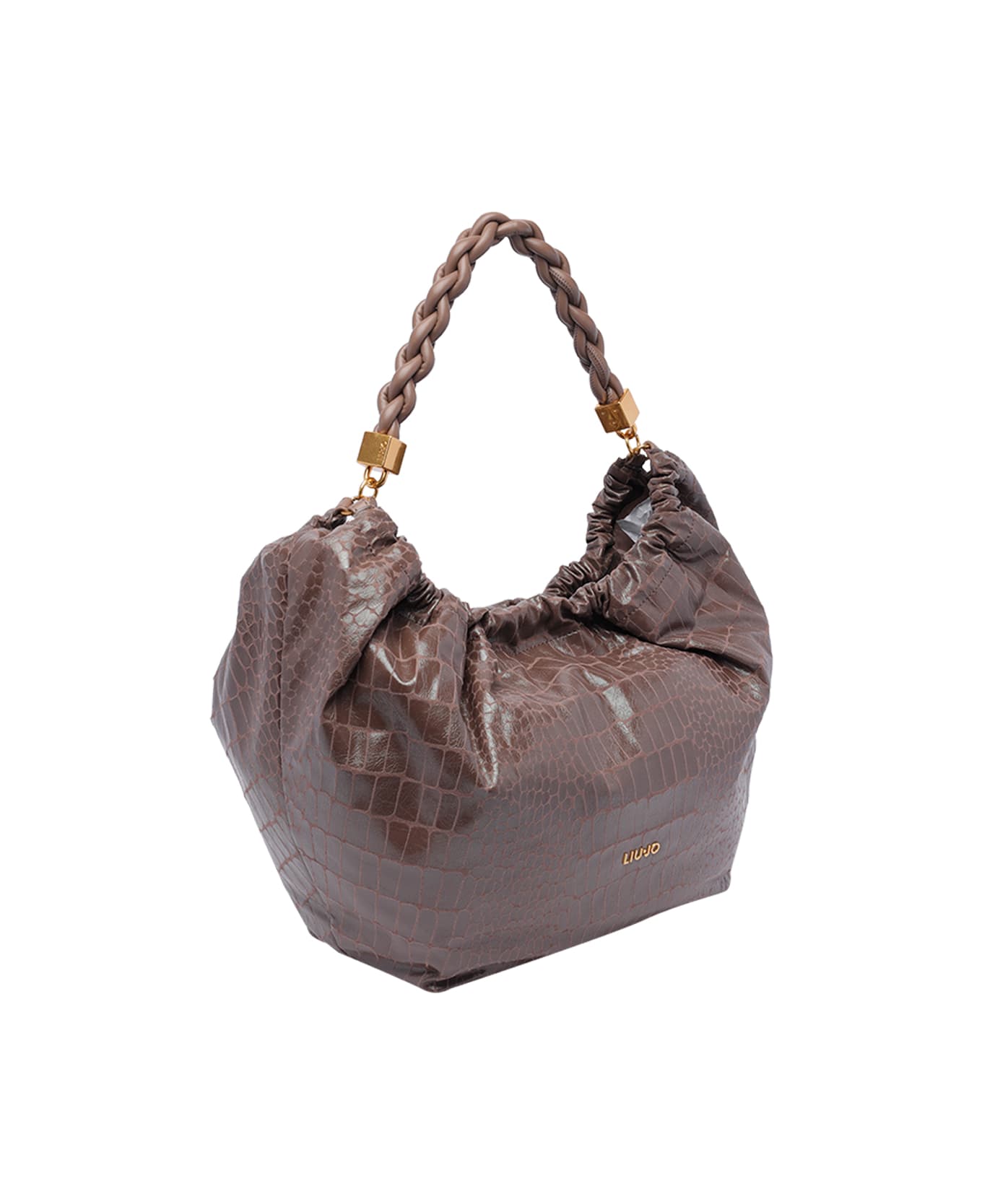 Liu-Jo Large Logo Hobo Bag - Brown