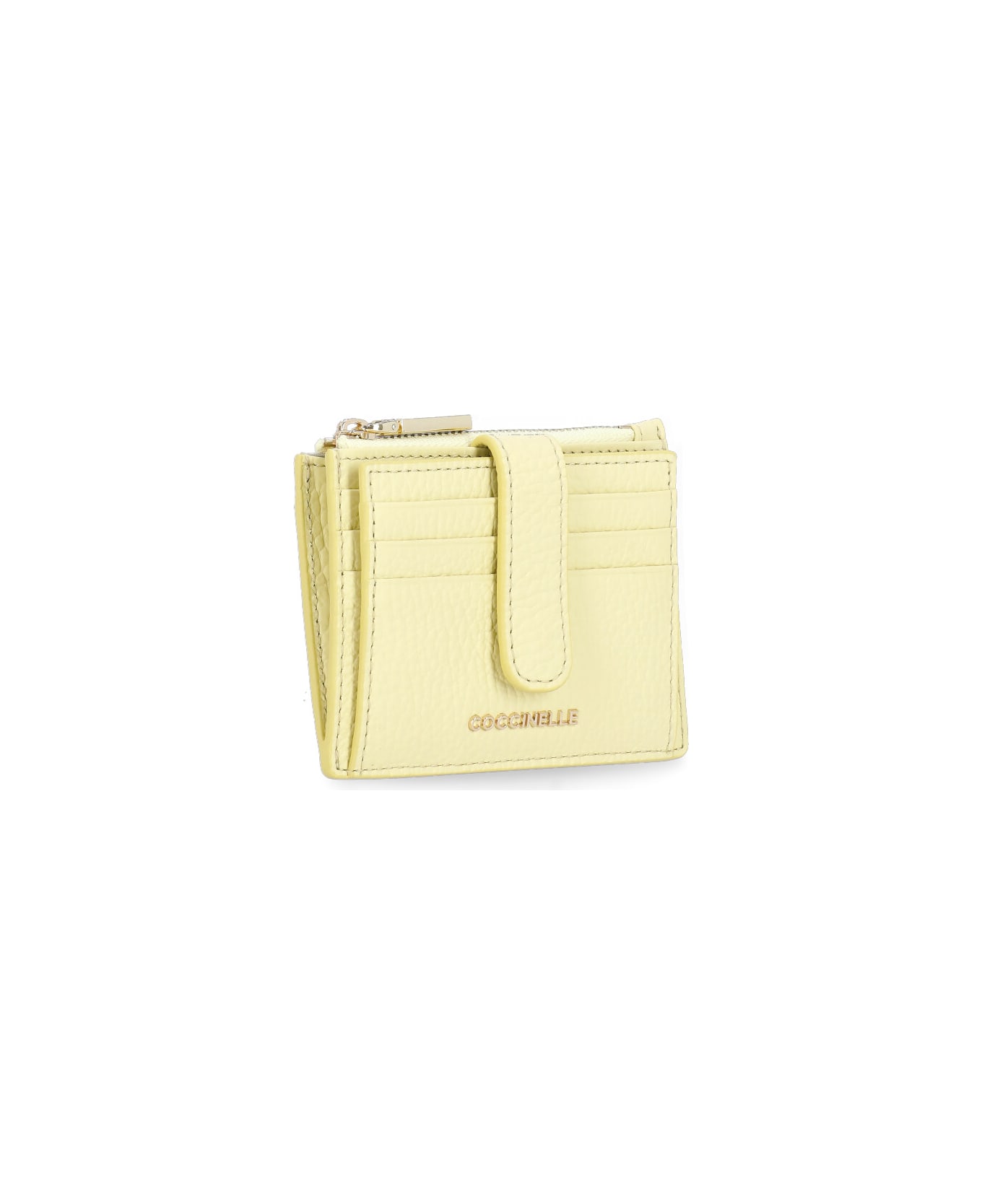 Coccinelle Metallic Soft Wallet - Yellow