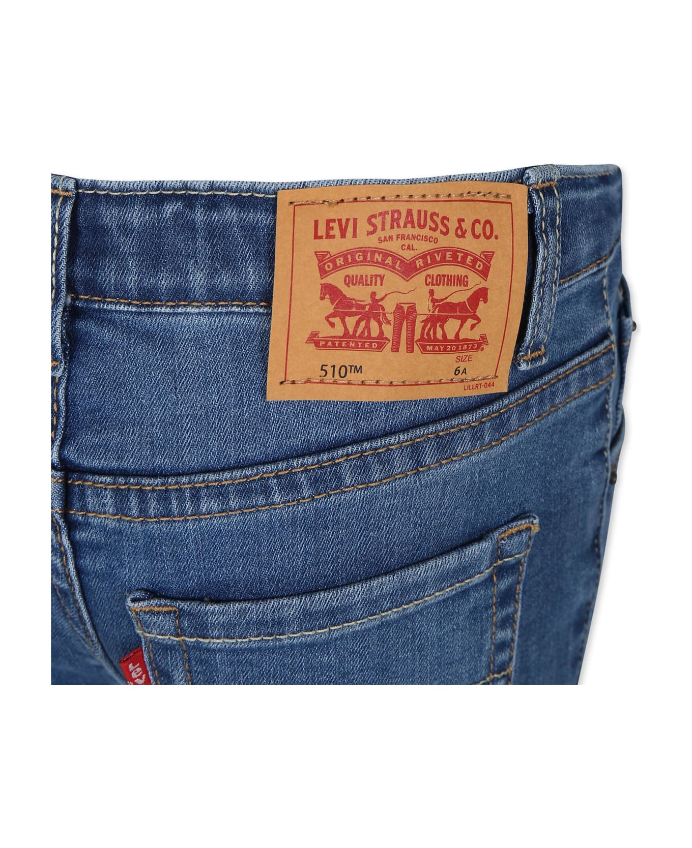 Levi's Blue 510 Jeans For Boy With Logo - Denim