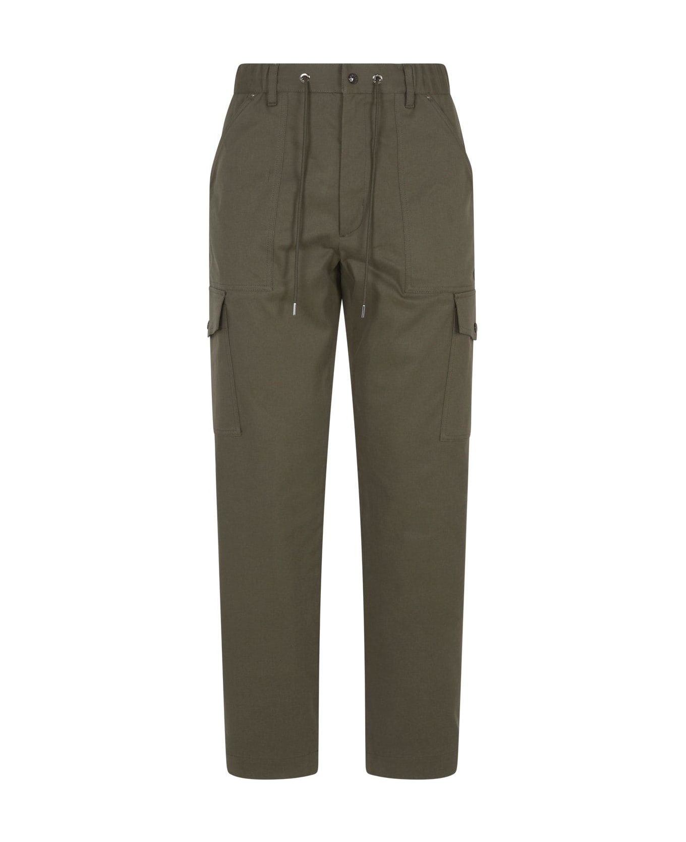 Moncler Logo Patch Drawstring Pants - Green