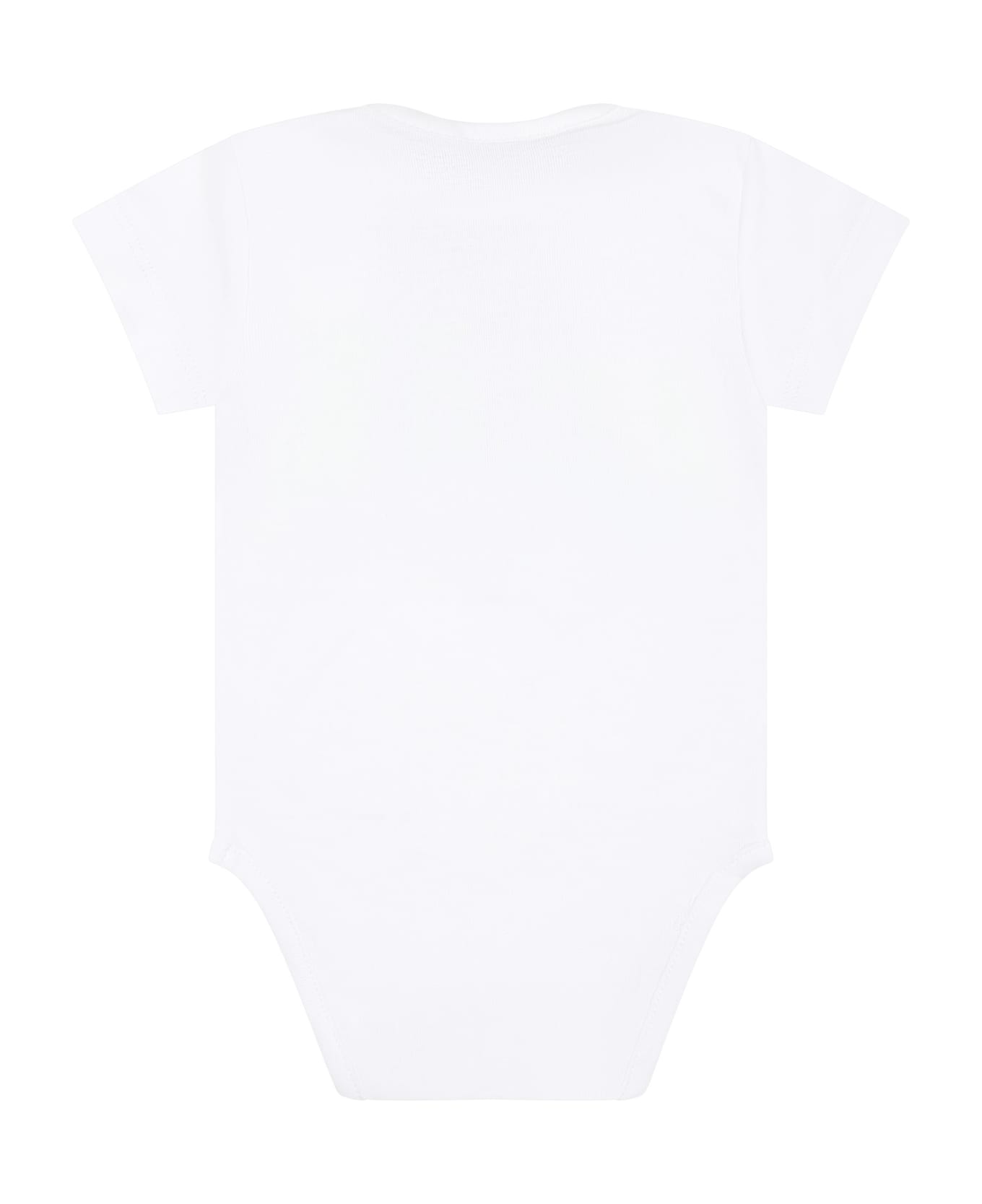 Dsquared2 White Bodysuit For Baby Boy With Logo - White