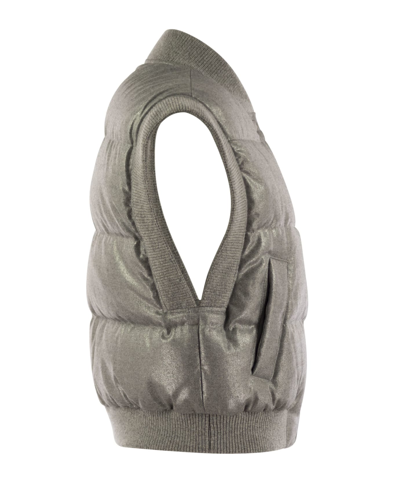 Peserico Down Cropped Vest - Grey