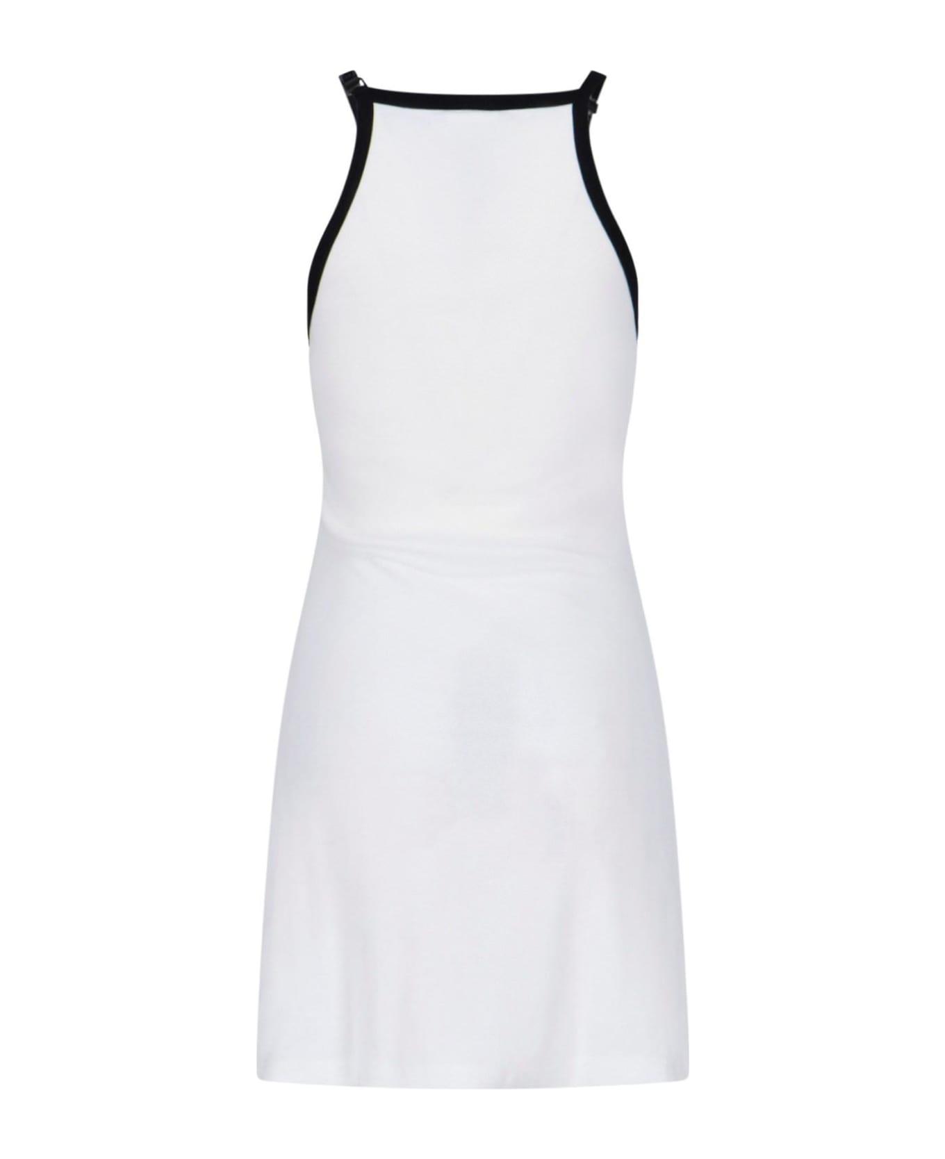 Courrèges Contrast Mini Dress - Bianco