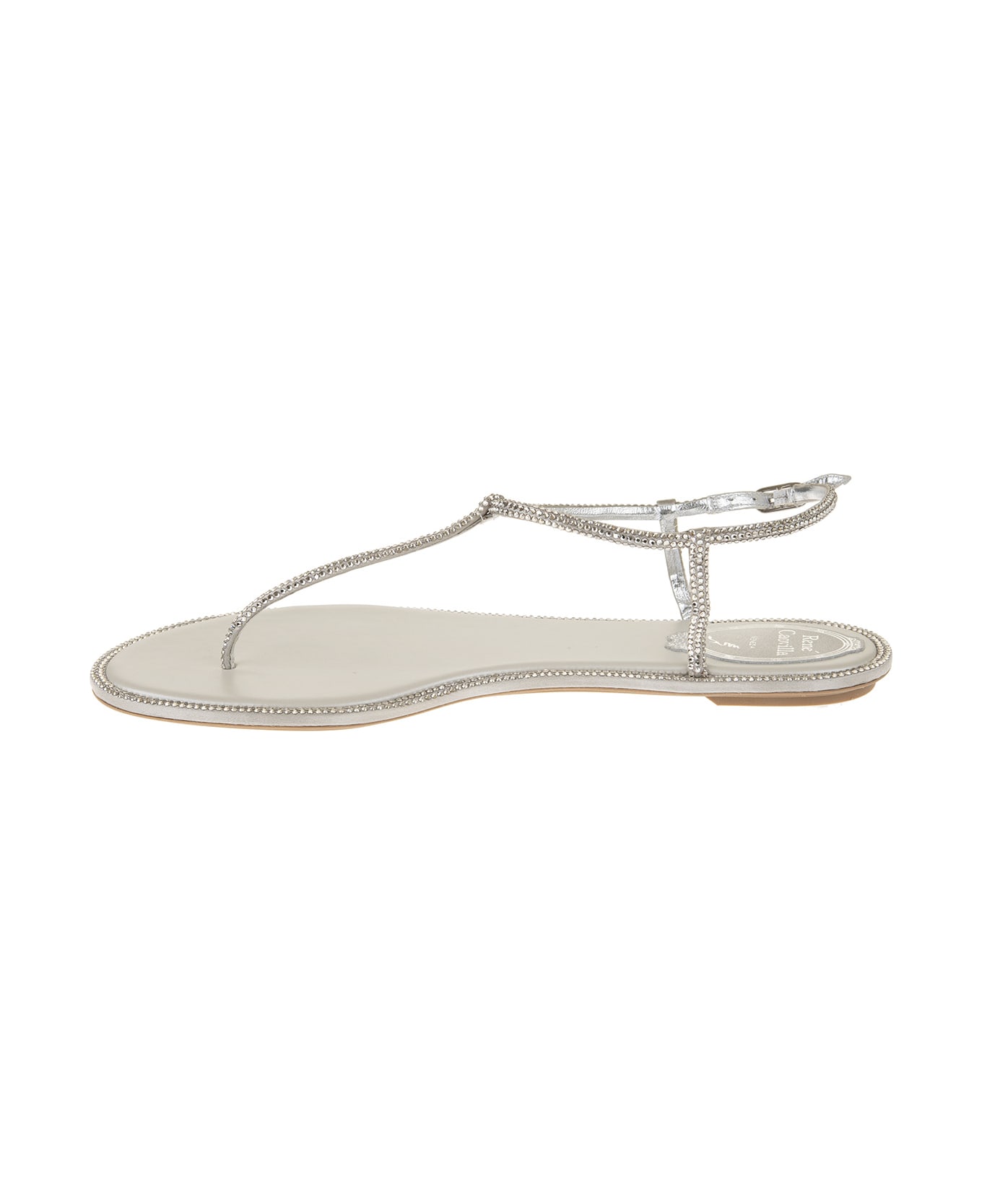 René Caovilla Grey Diana Elegant Thong Sandal - Grey