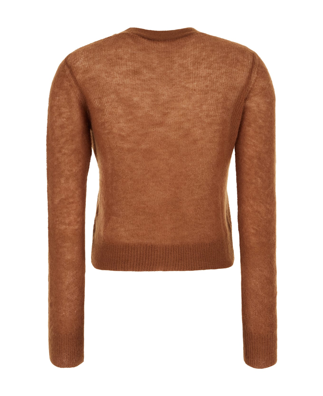 Max Mara Studio Brown Nylon Blend Cardigan - Cuoio