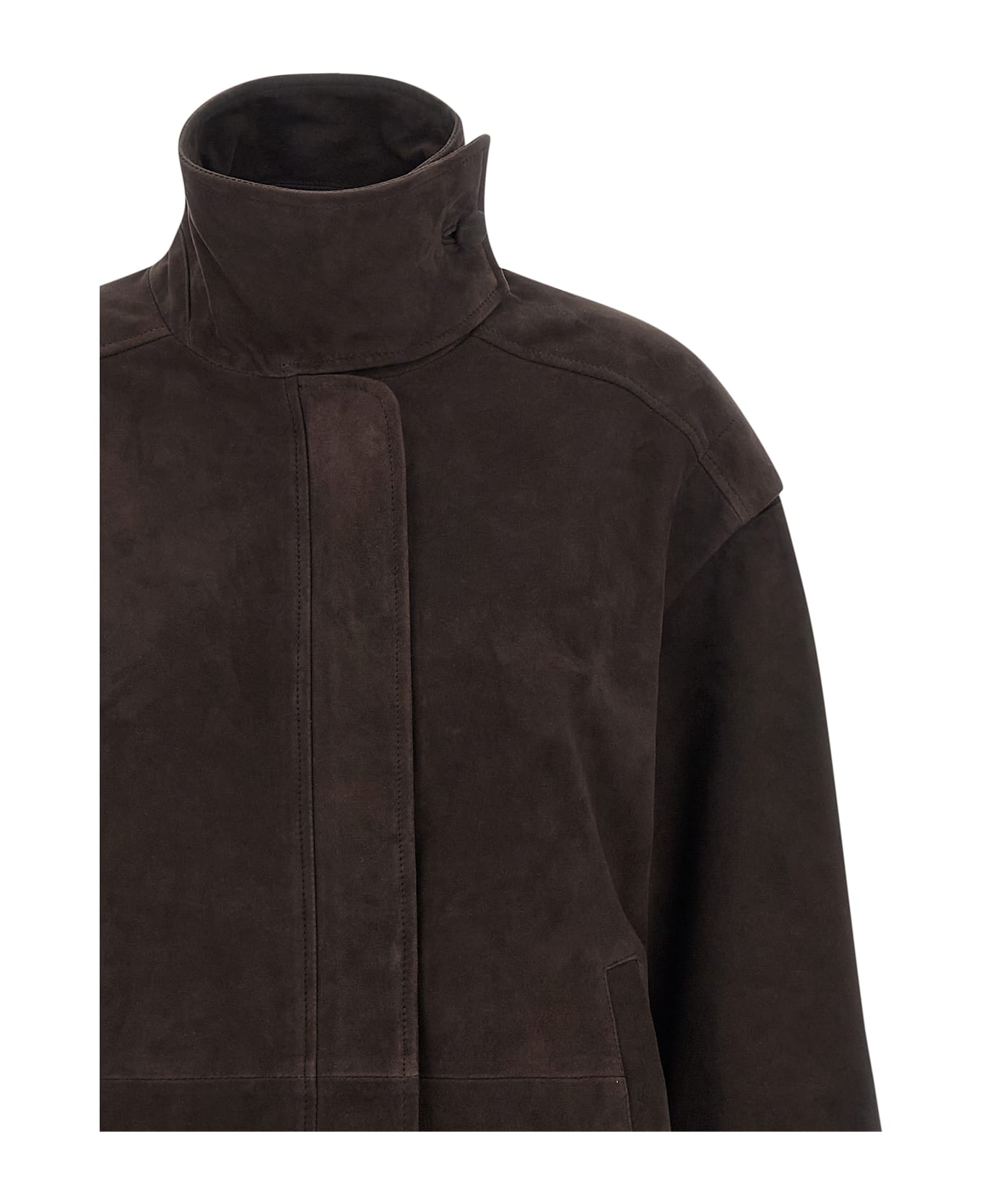 Rotate by Birger Christensen 'oversize Leather' Jacket - Brown