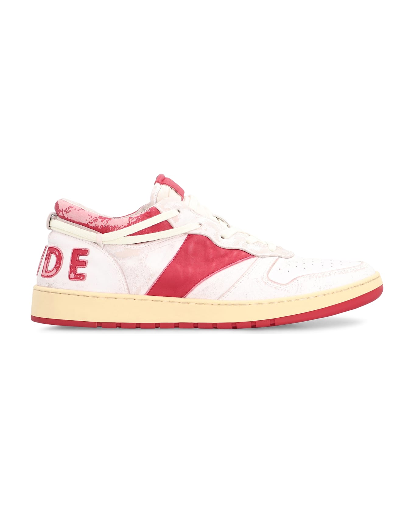 Rhude Rhecess Leather Low-top Sneakers - red