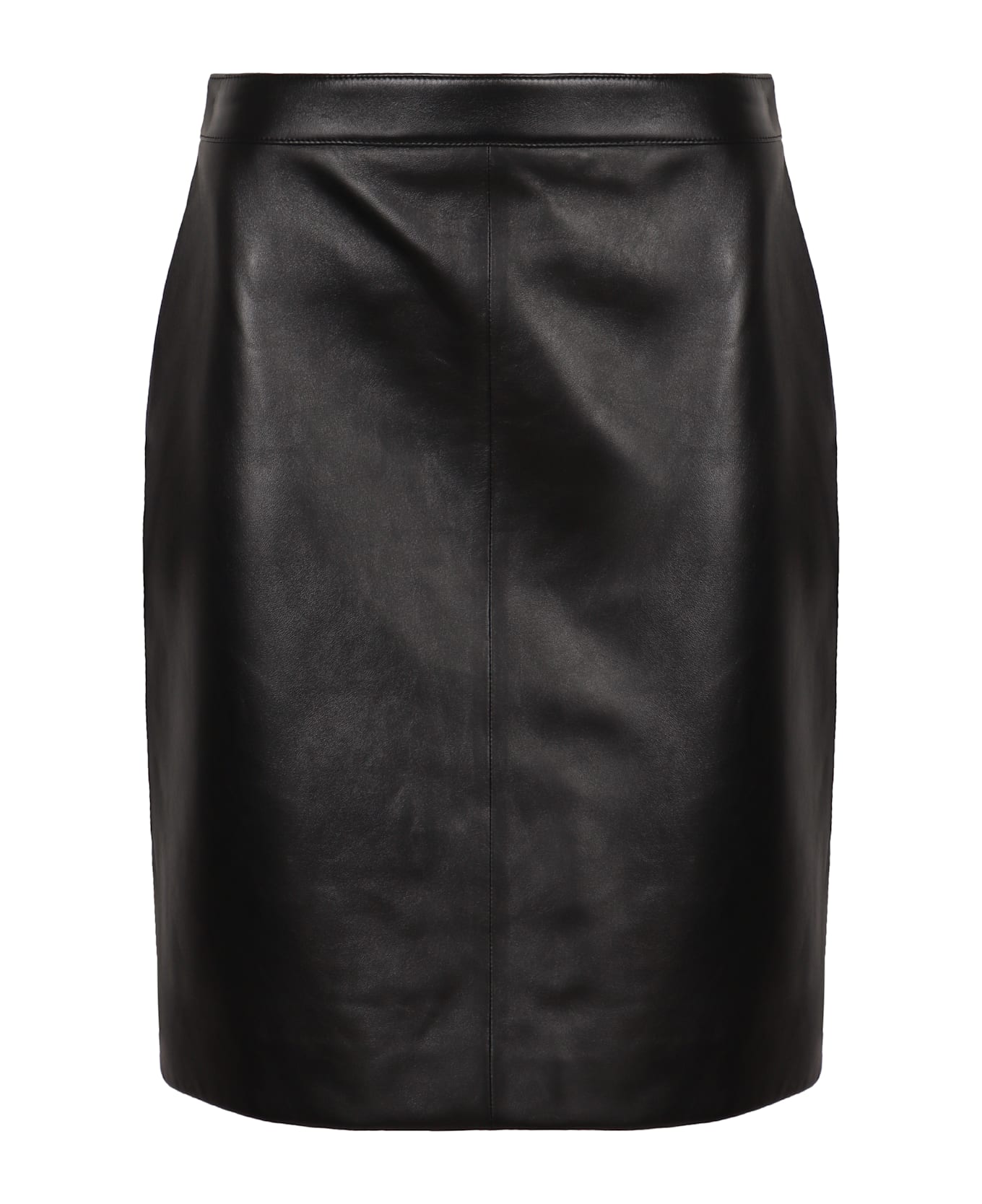 Celine Leather Pencil Skirt - black