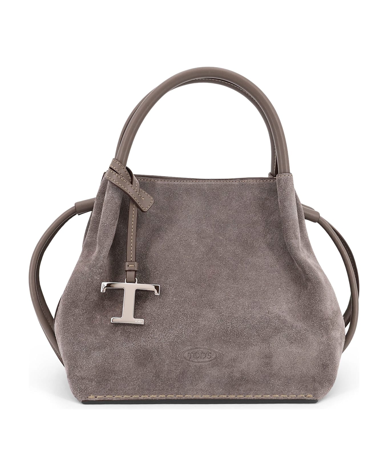 Tod
s Suede Shoulder Bag - Grey