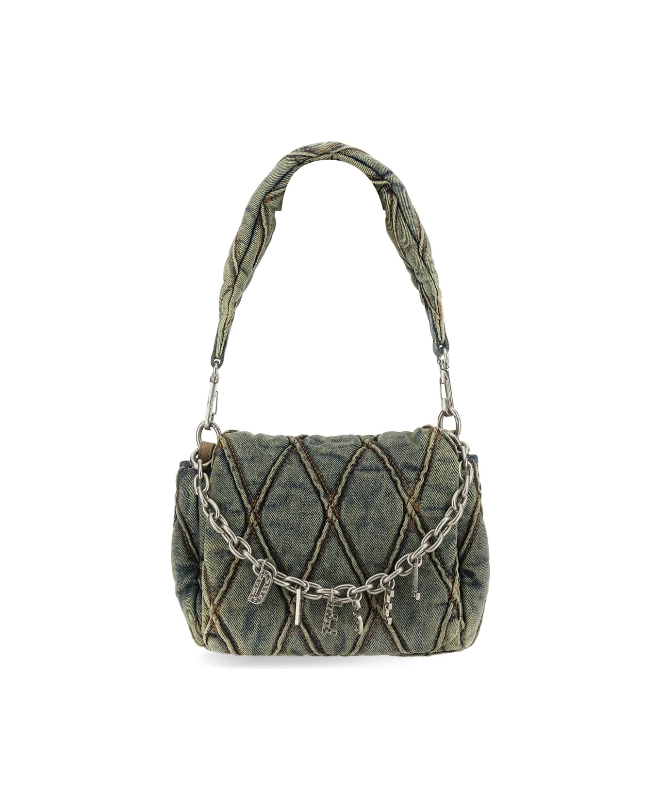 Diesel "charm-d" Small Shoulder Bag - GREY