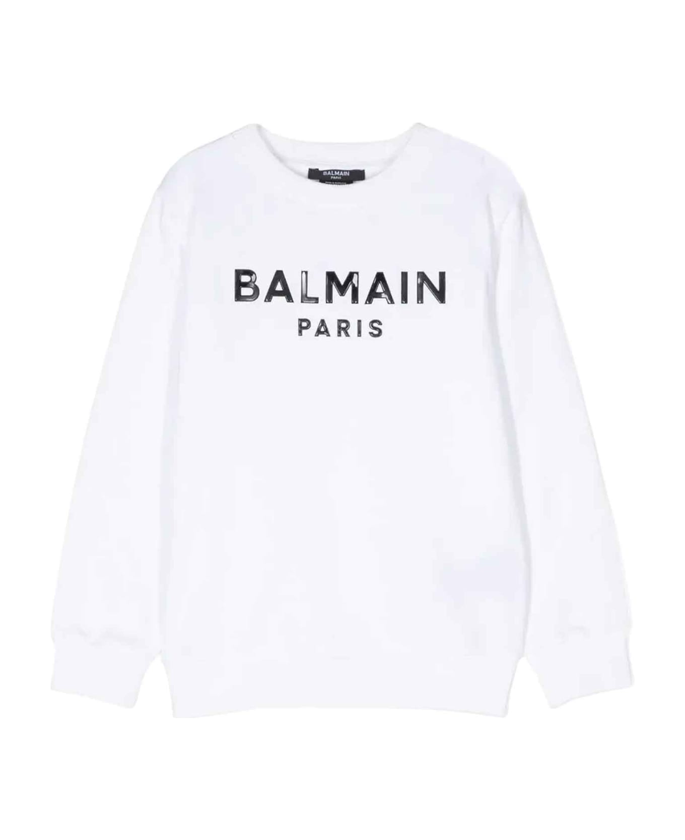 Balmain White Sweatshirt Unisex - Bianco/nero