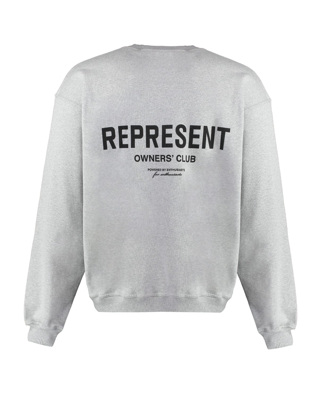REPRESENT Cotton Crew-neck Sweatshirt With Logo - grey