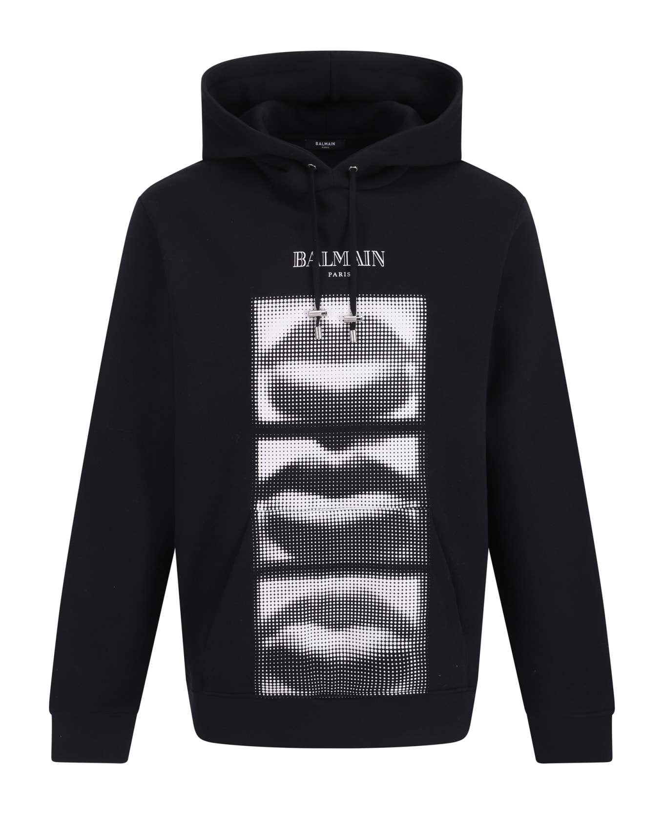 Balmain Lips Hoodie - Eab Noir/blanc