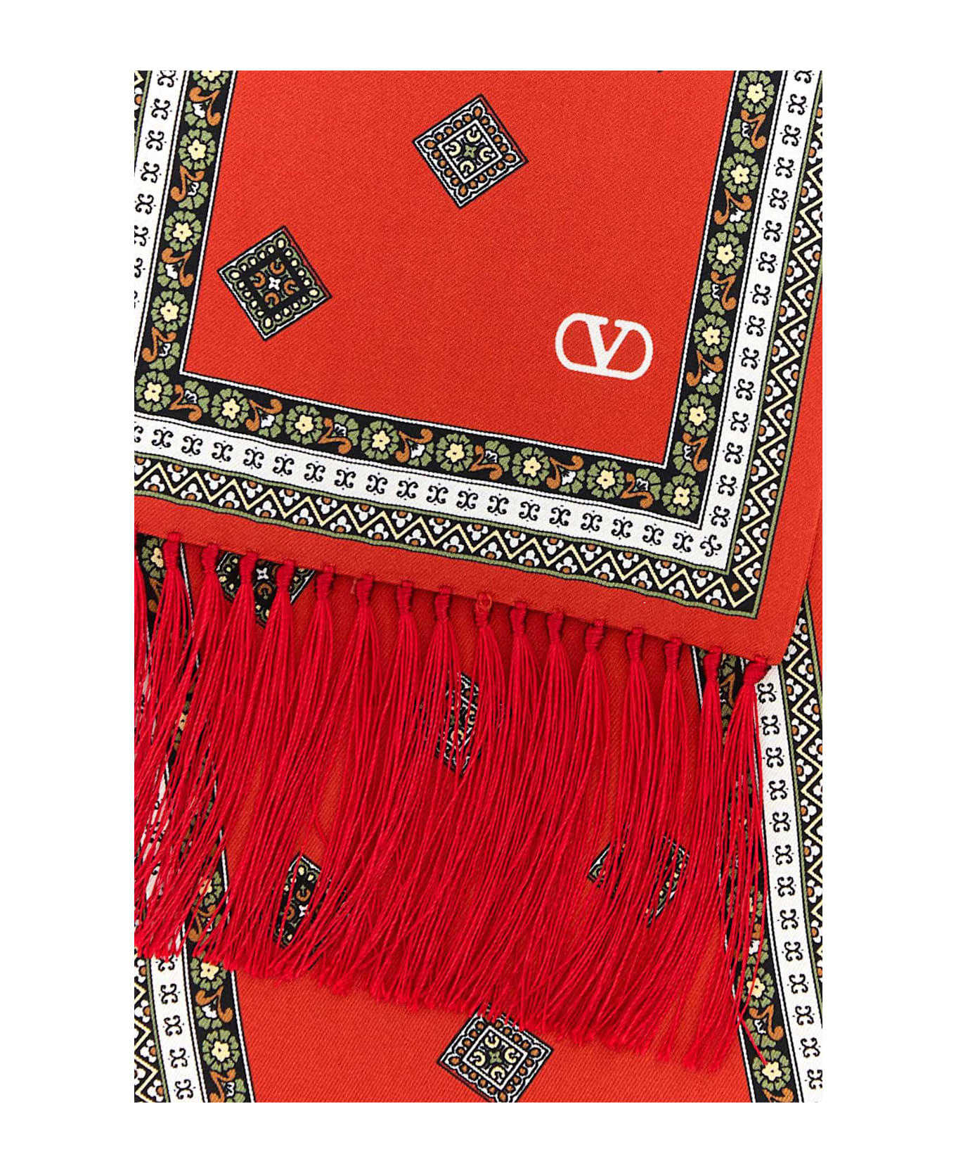 マフラー・ストール 25ssVALENTINO GARAVANI Printed Silk Bandeaux Chamber Foulard Valentino Garavani Printed Silk Bandeaux Chamber Foulard