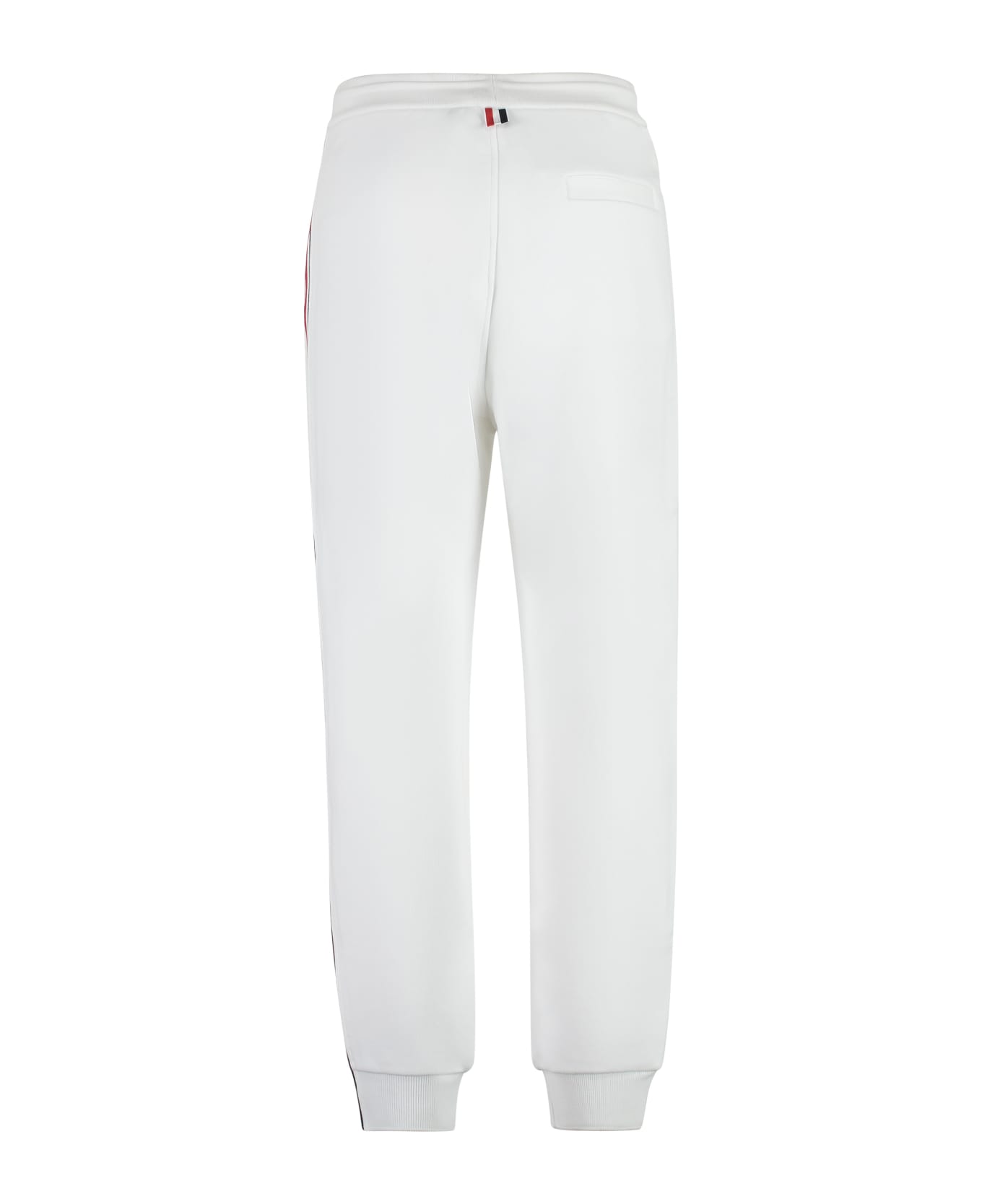 Thom Browne Wool Track-pants With Knitted Side Stripes - White