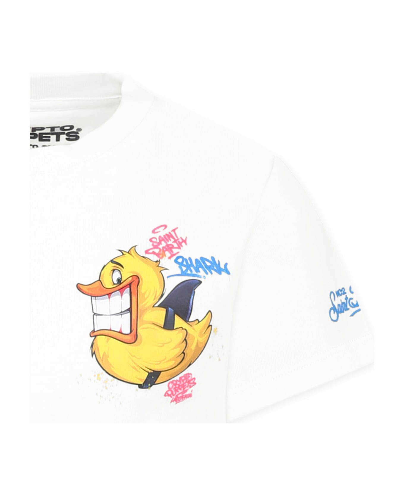 MC2 Saint Barth White T-shirt For Boy With Duck - White