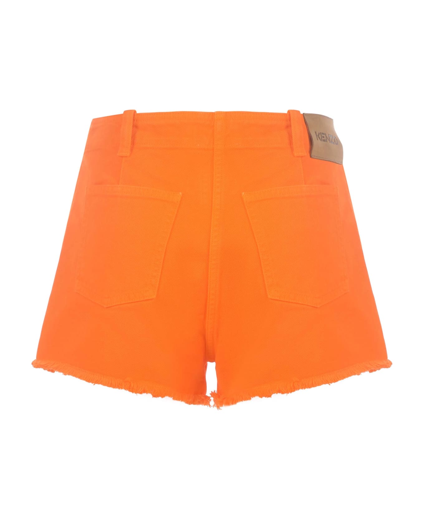 Kenzo Shorts Kenzo In Denim - Arancio