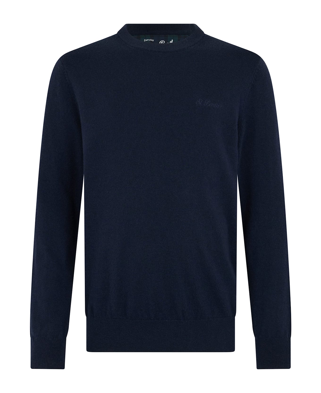 MC2 Saint Barth Men's Navy Blue Crewneck Sweater - BLUE NAVY