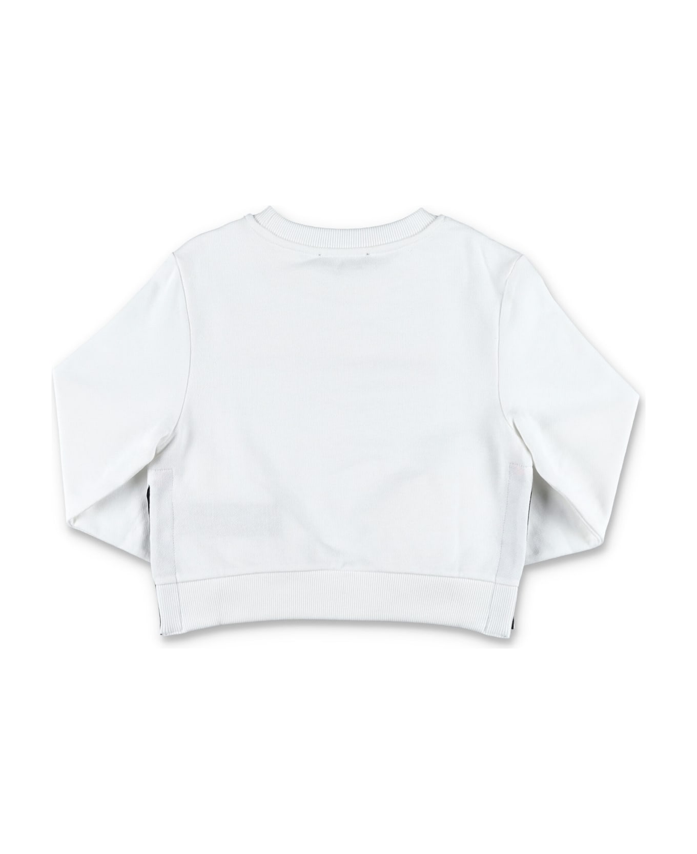 Balmain low-top Paris Two-tone Sweatshirt - WHITE/FUCHSIA