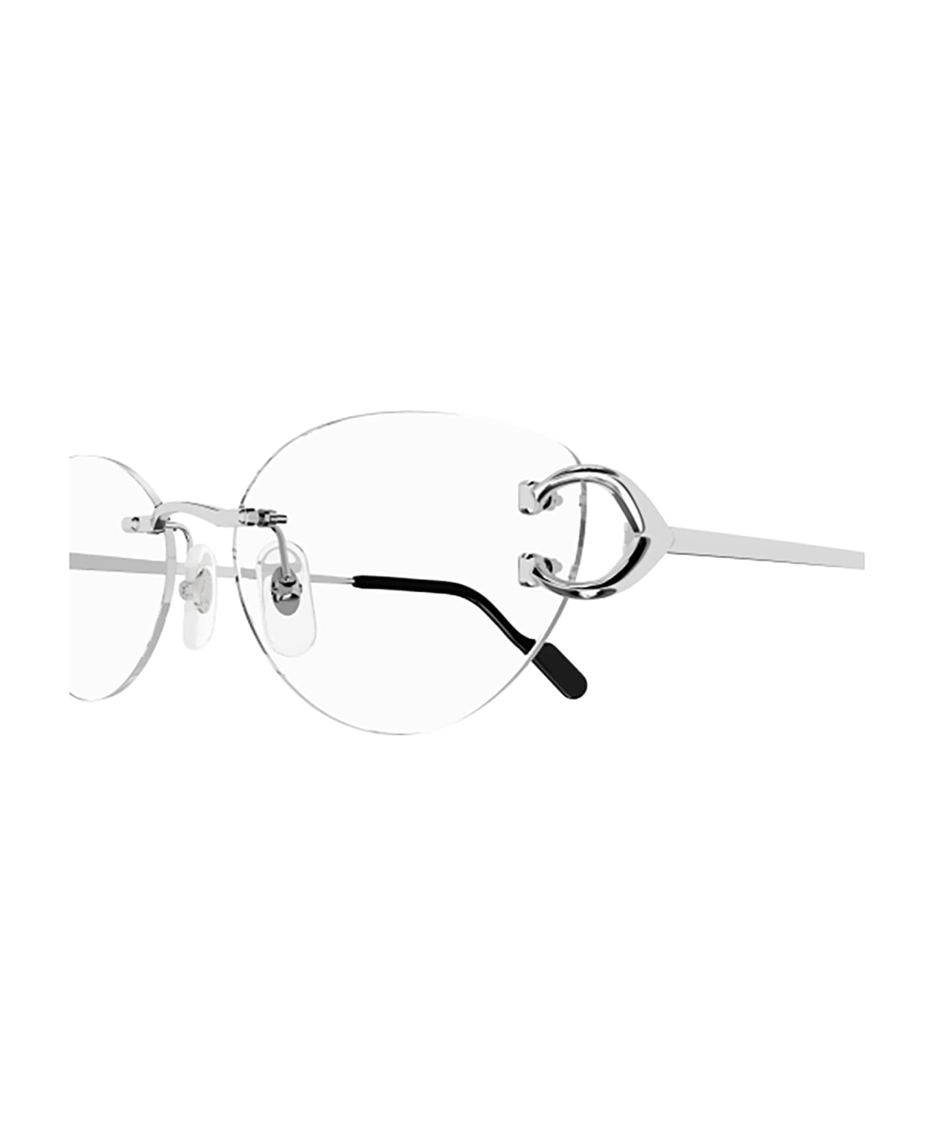 Cartier Eyewear Ct0487o Glasses - 002 SILVER SILVER TRANSPARENT アイウェア