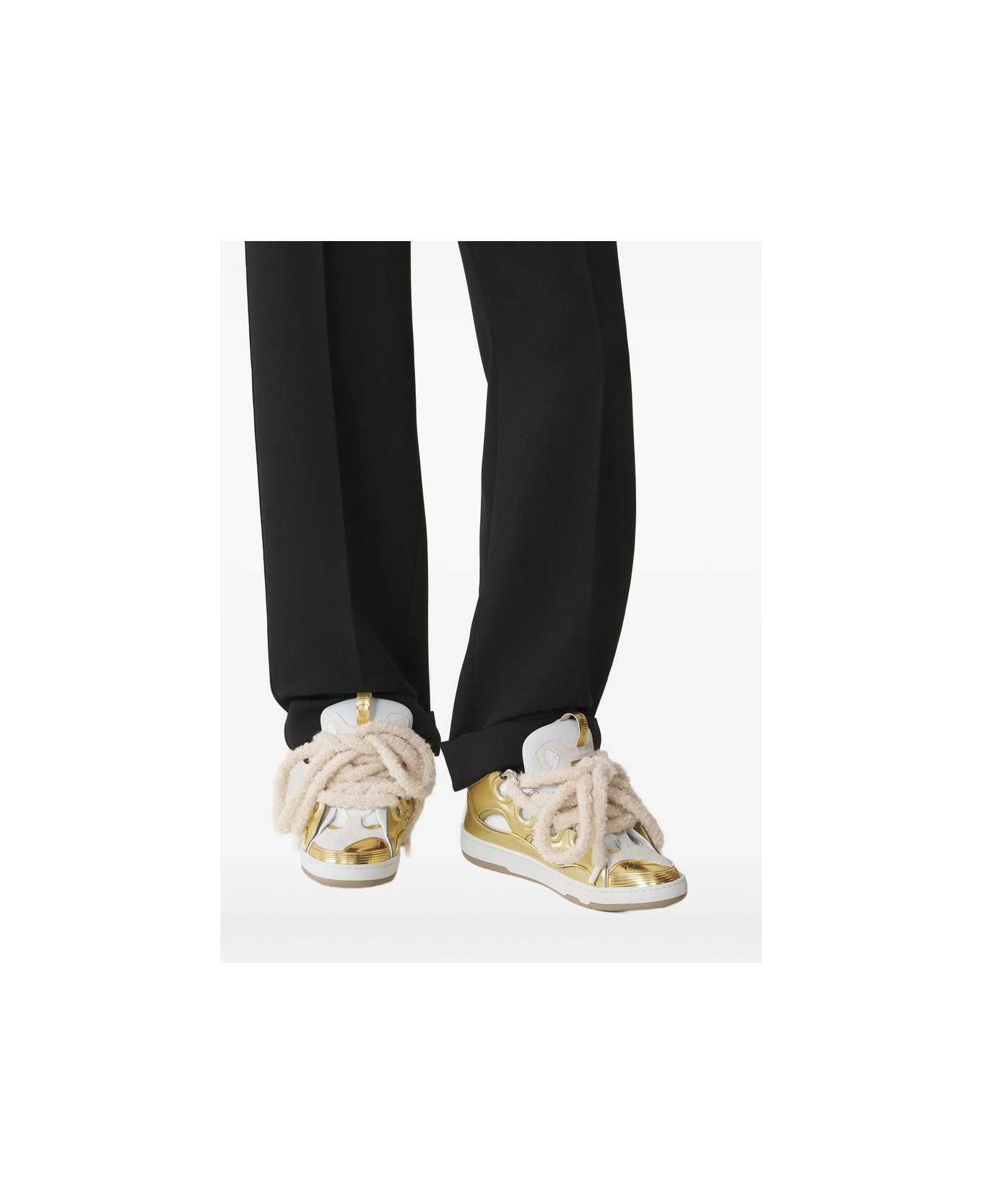 Lanvin Sneaker - WHITE/GOLD