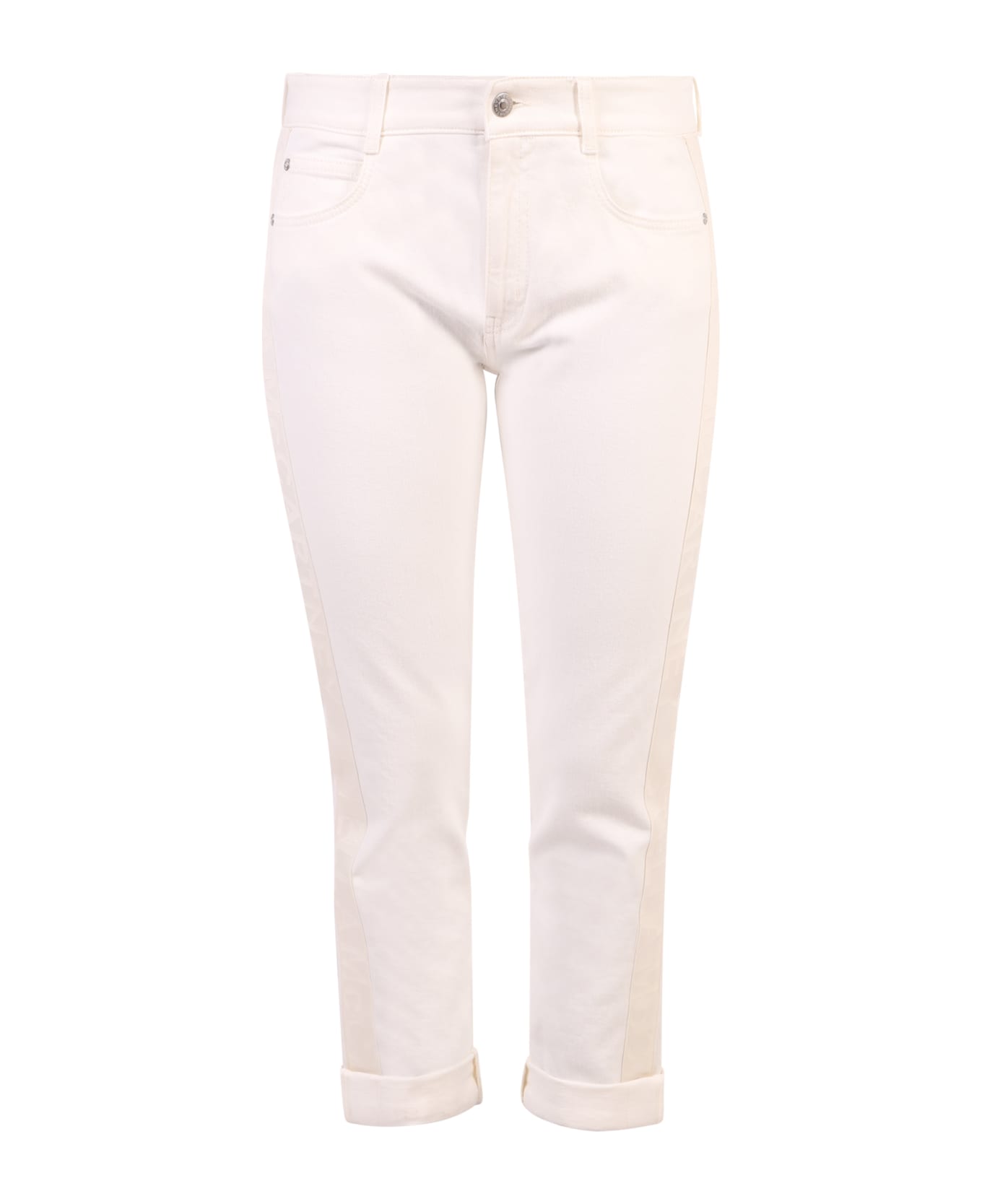 Stella McCartney Branded Jeans - Bianco ボトムス