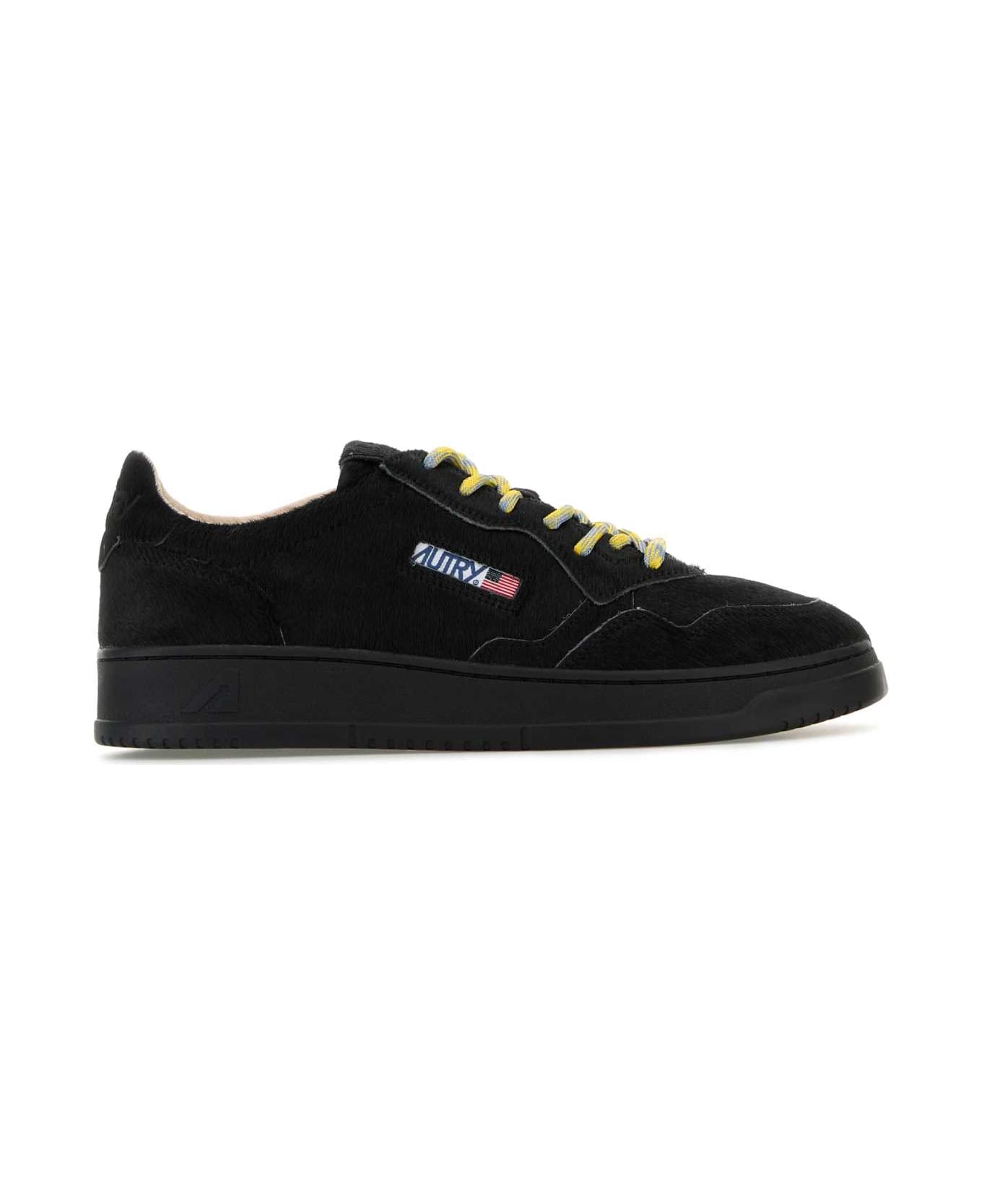 Autry Black Calf Hair Medalist Sneakers - PE04