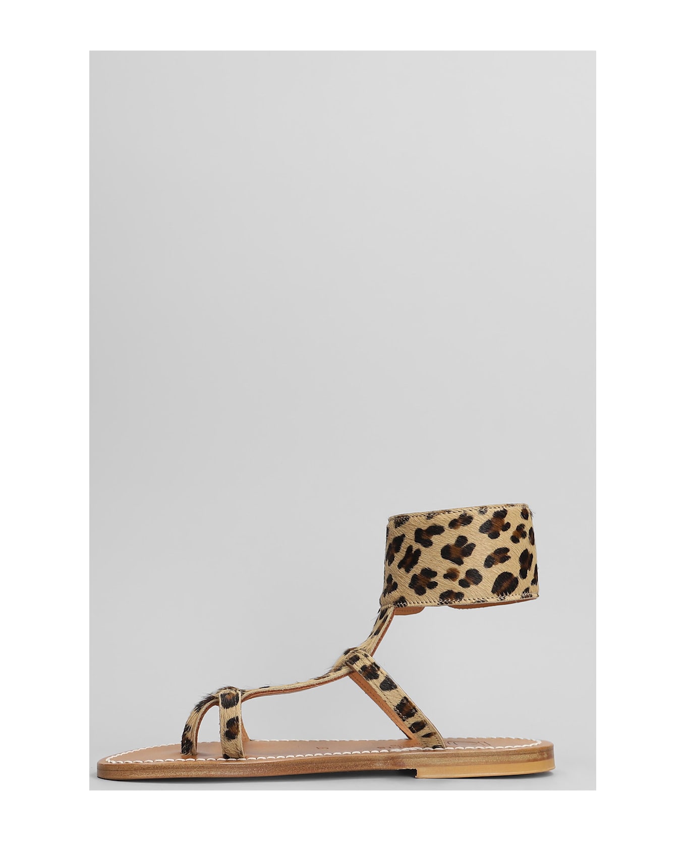 K.Jacques Caravelle F Flats In Animalier Pony Skin - Animalier