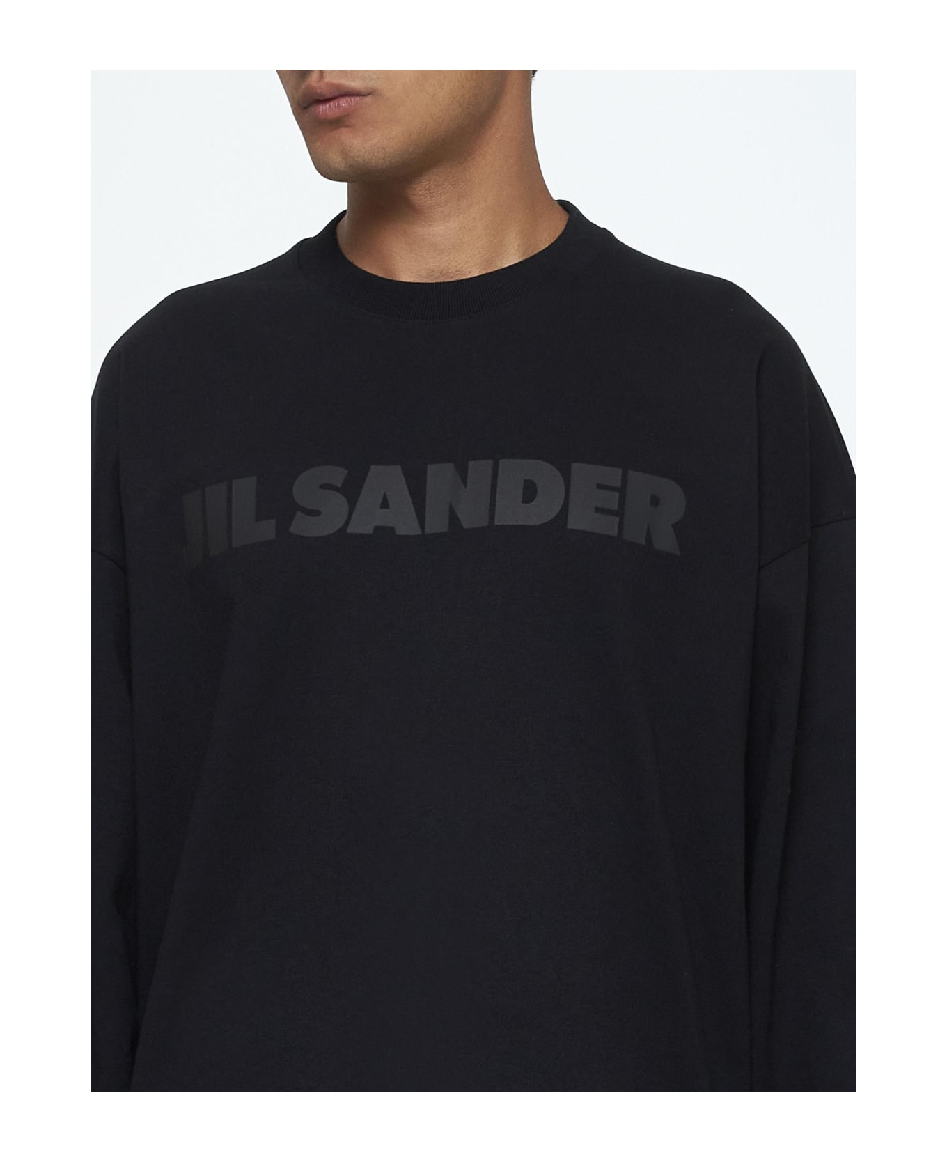 Jil Sander Black Cotton T-shirt - BLACK