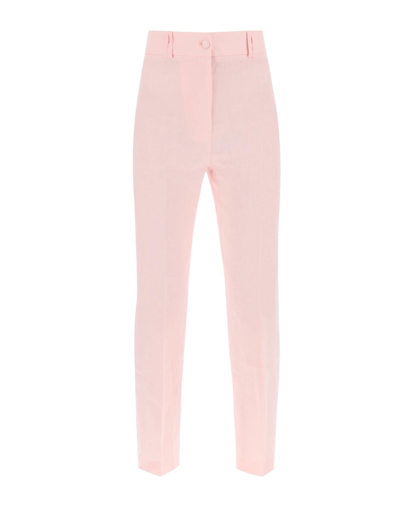 Hebe Studio 'loulou' Linen Trousers - PINK CALYPSO (Pink) ボトムス