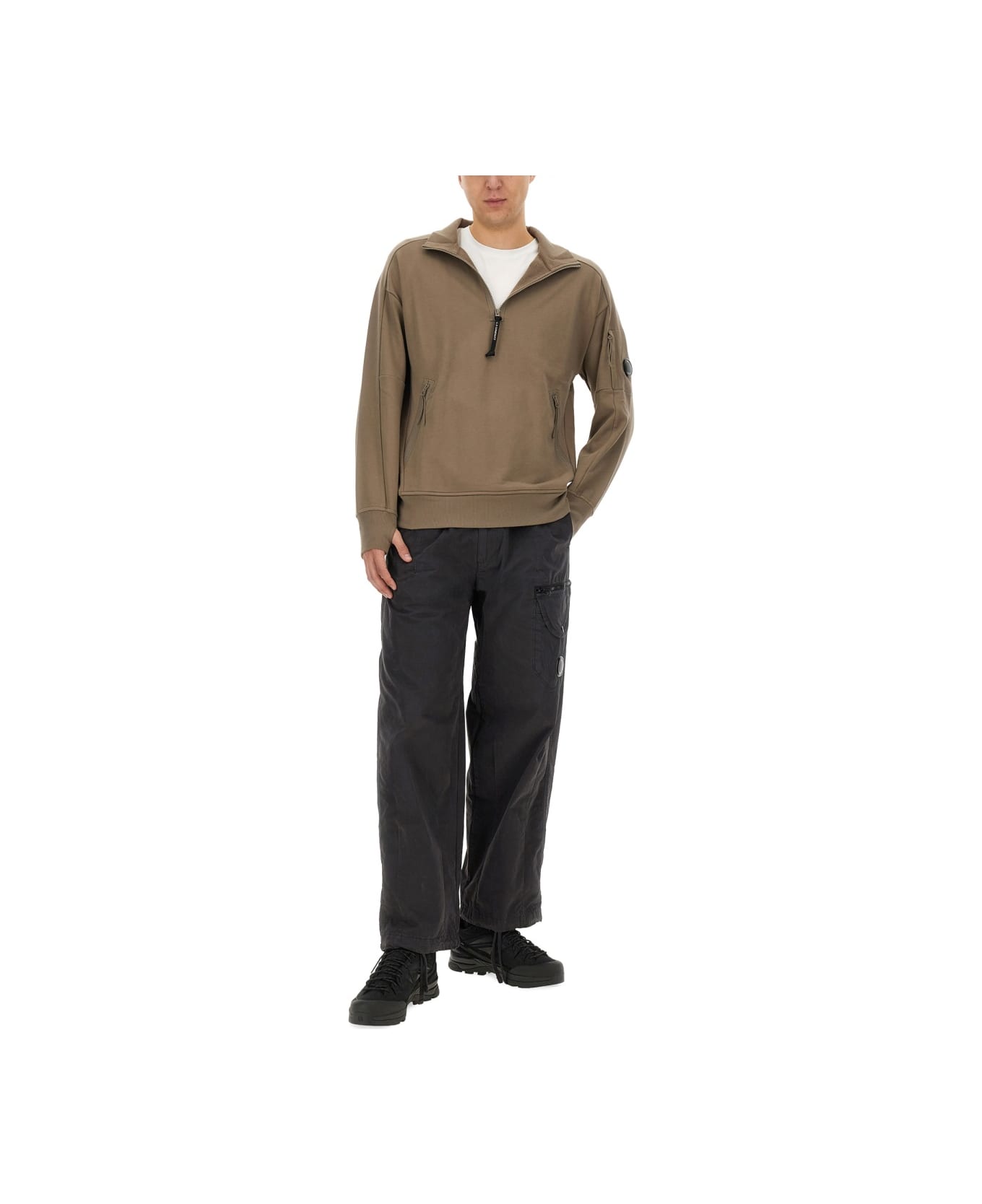 C.P. Company Sweatshirt With Logo - GREY