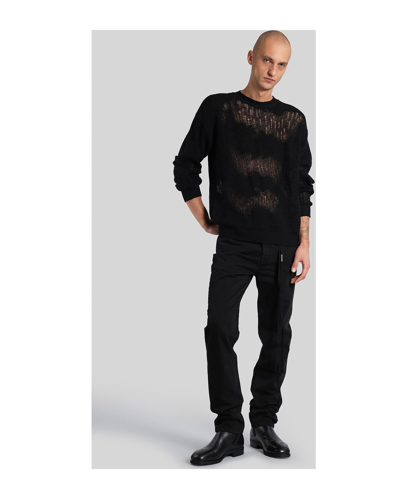 Ann Demeulemeester Gill Jeans In Black Denim - black