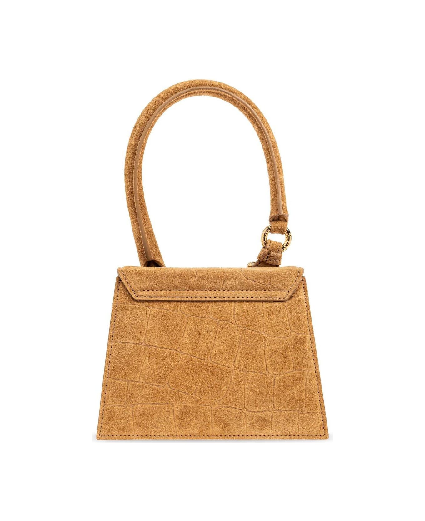 Jacquemus Chiquito Buckle Detailed Medium Top Handle Bag - Camel