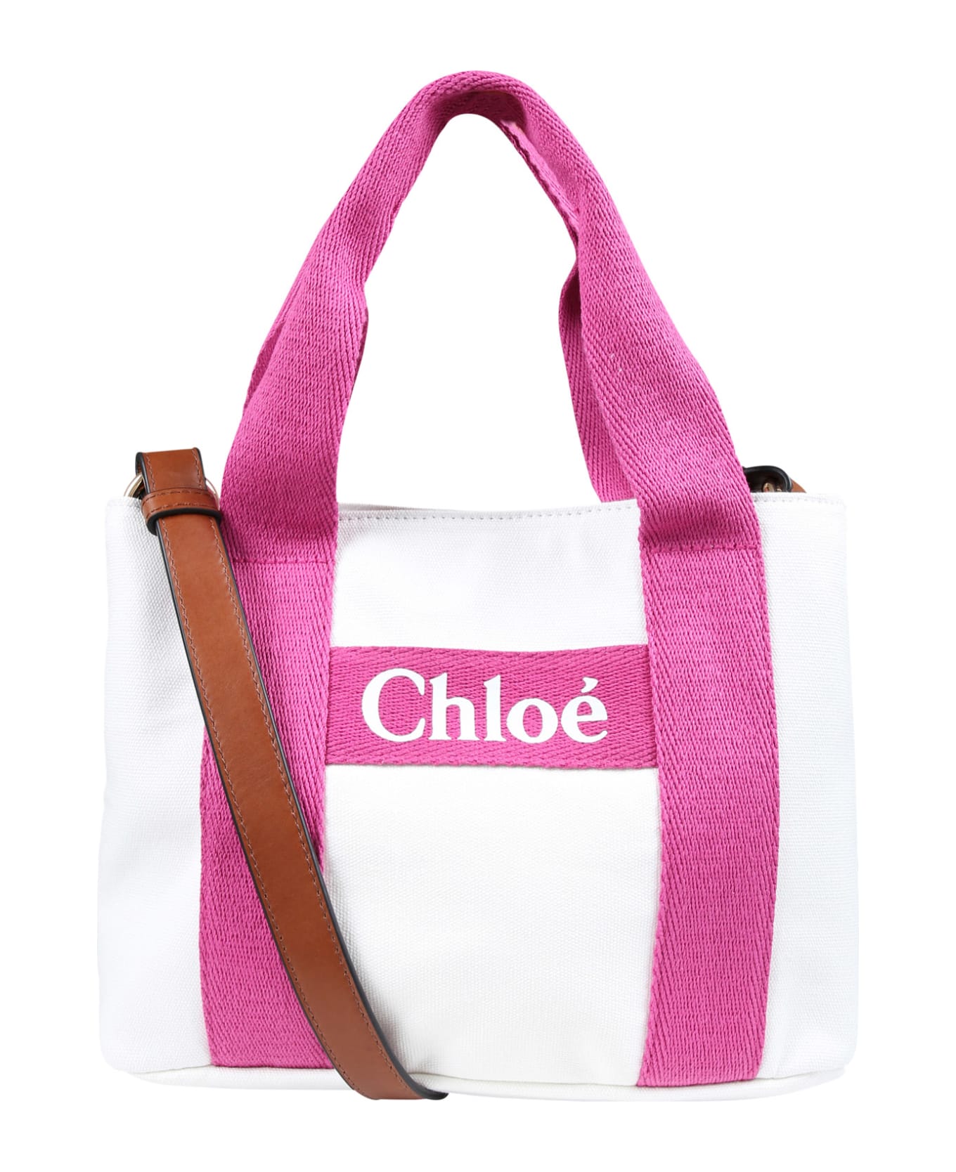 Chloé White Bag For Girl With Logo - White アクセサリー＆ギフト