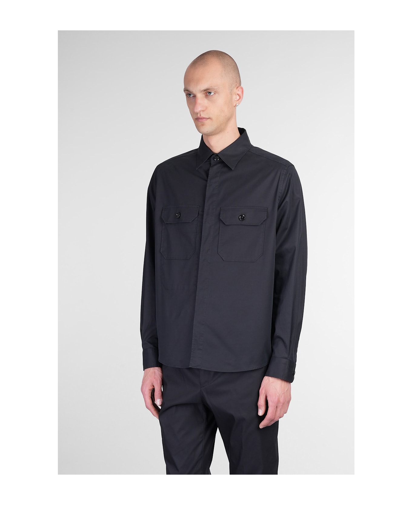 Zegna Shirt In Black Cotton - black