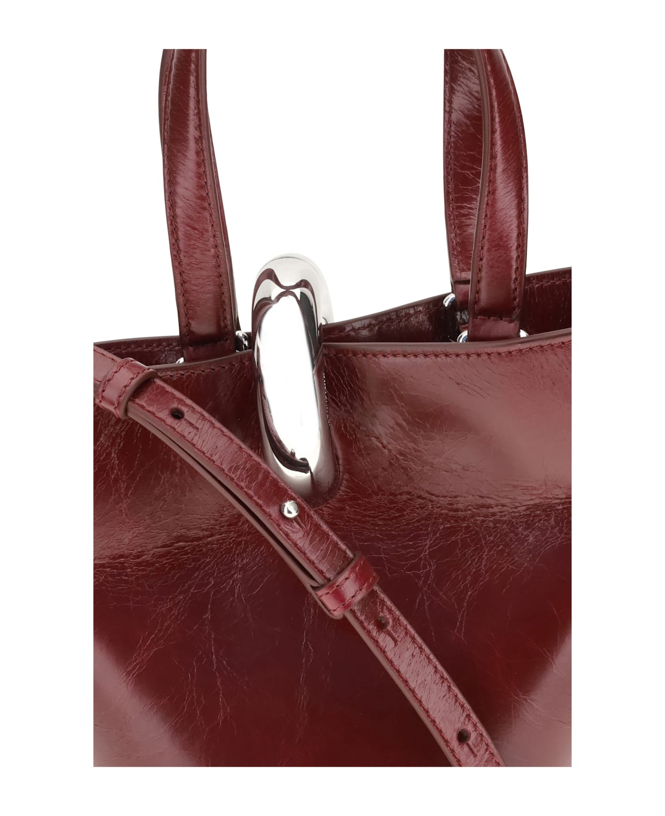 Jacquemus Asymmetric Bucket Bag - BORDEAUX