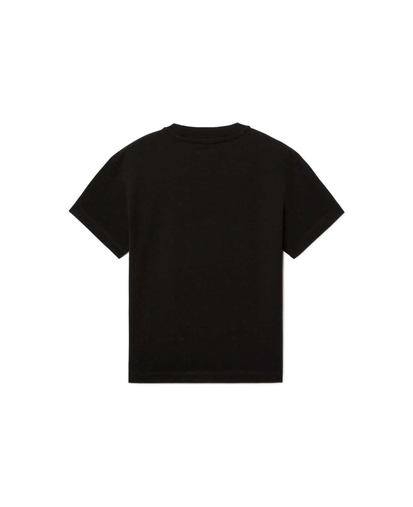 Off-White Black T-shirt With Logo Print On The Front In Cotton Boy - BLACK